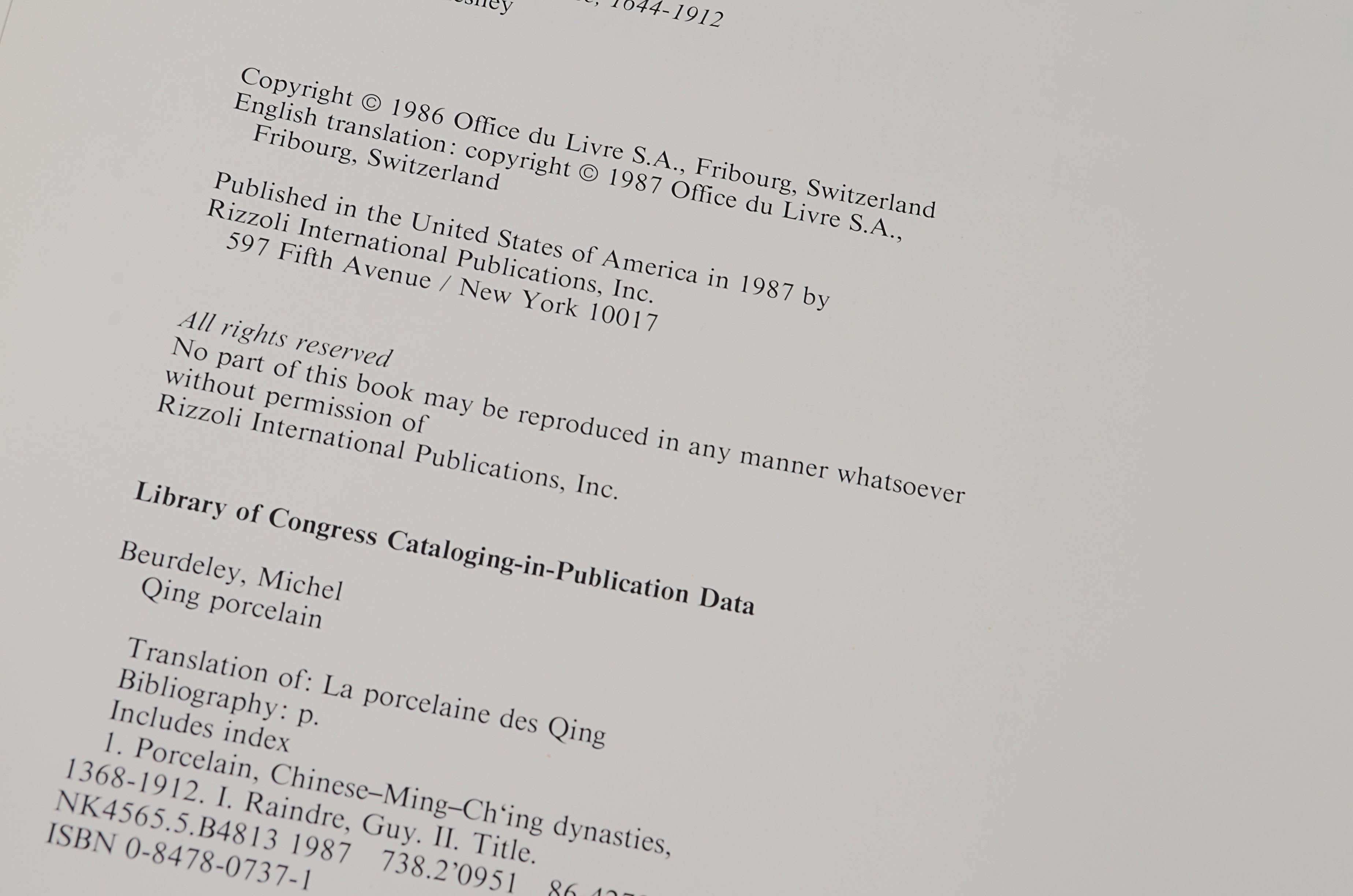 Qing Porcelain Books