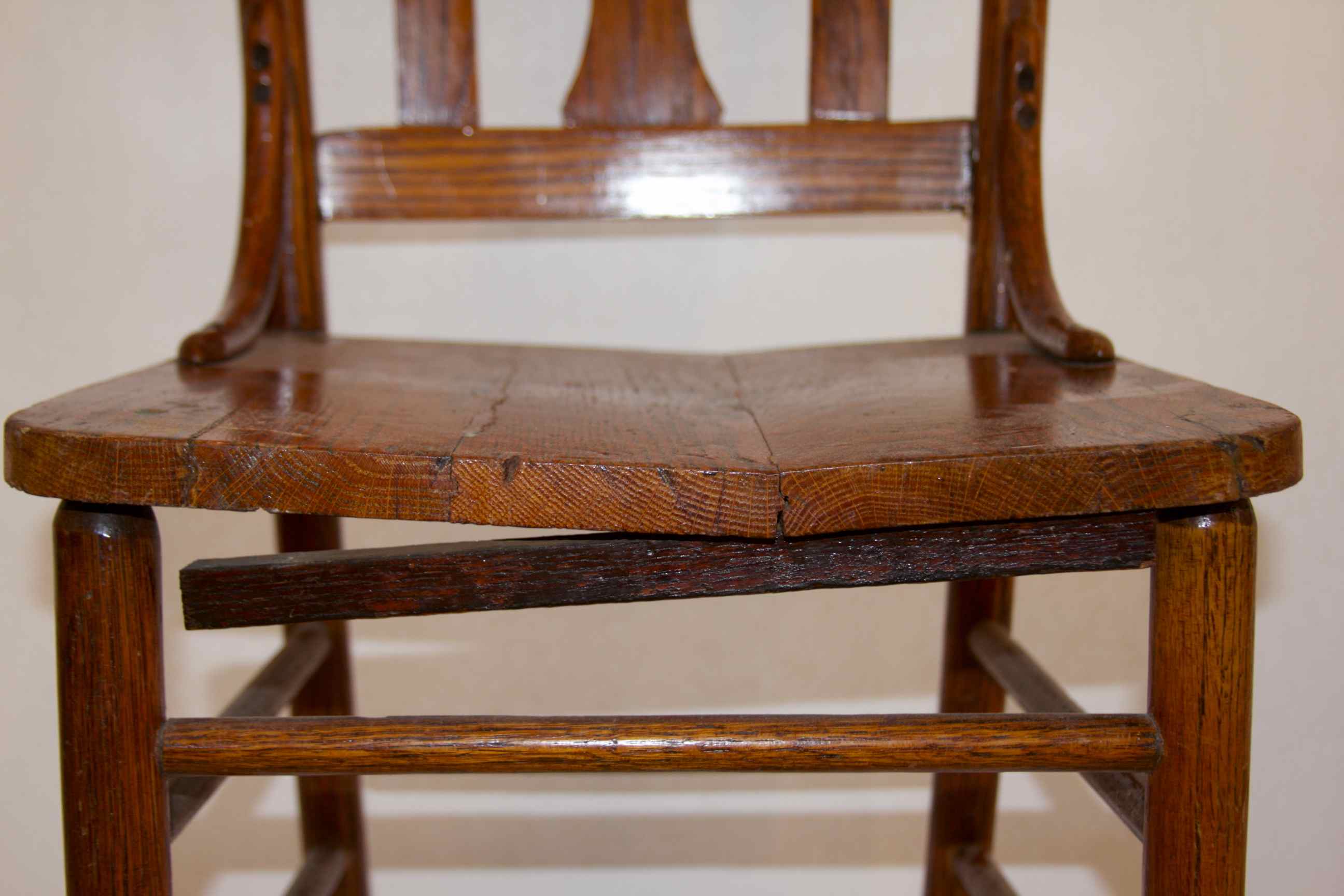 Four Early Oak Chairs