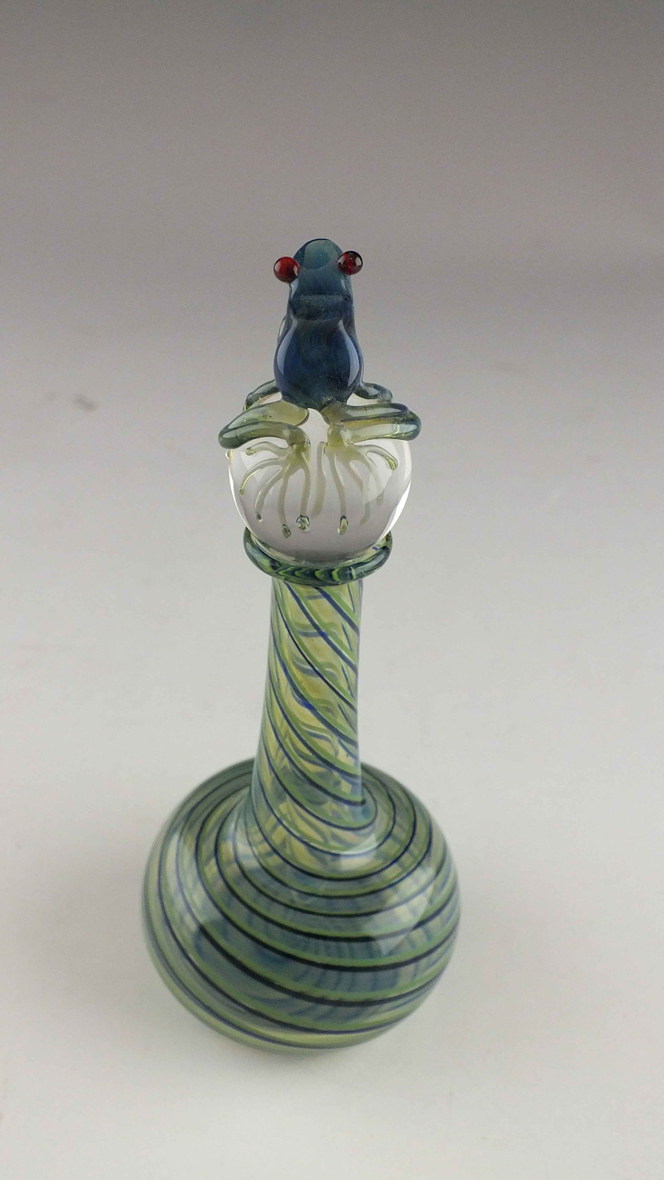 Art Glass "Frog" Perfume Bottle