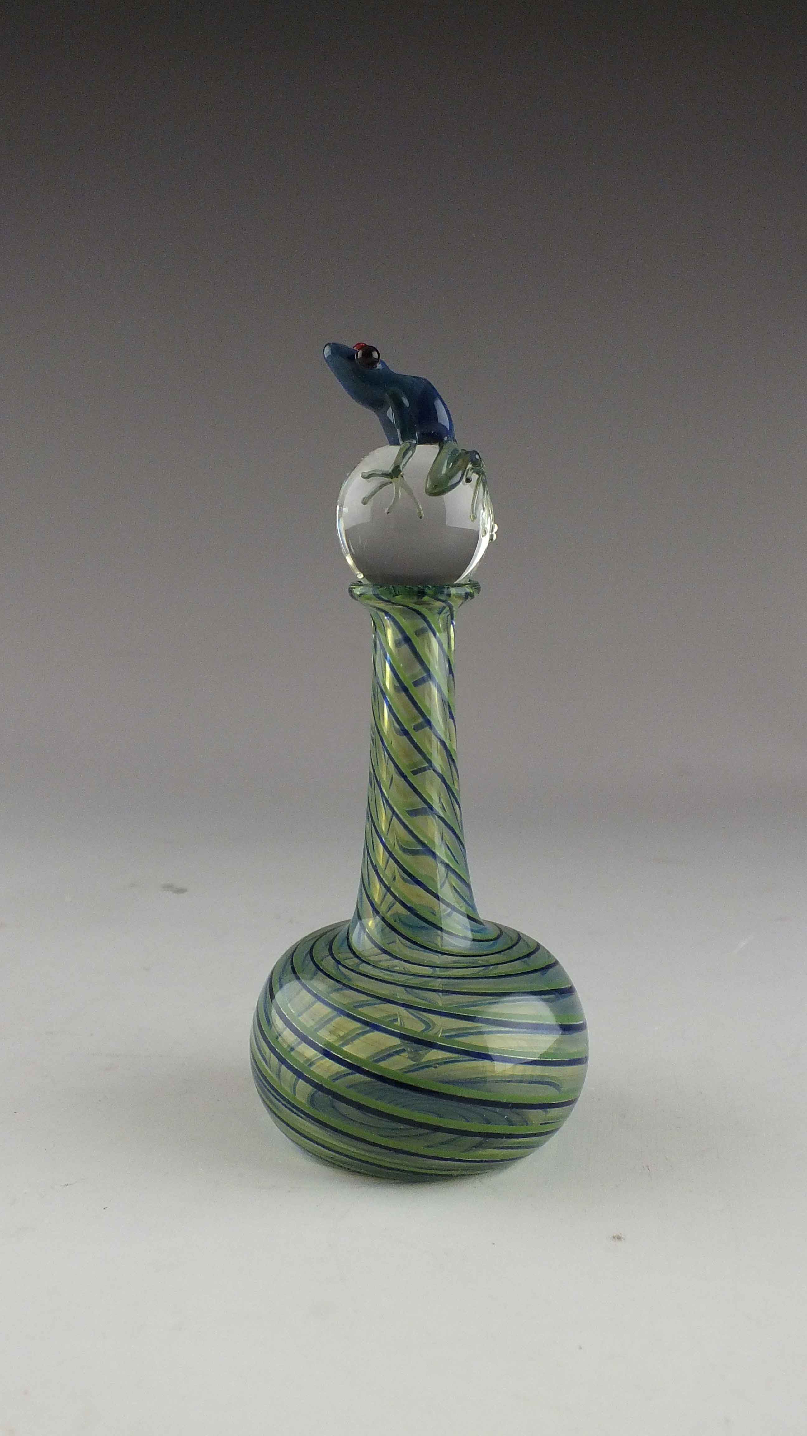 Art Glass "Frog" Perfume Bottle