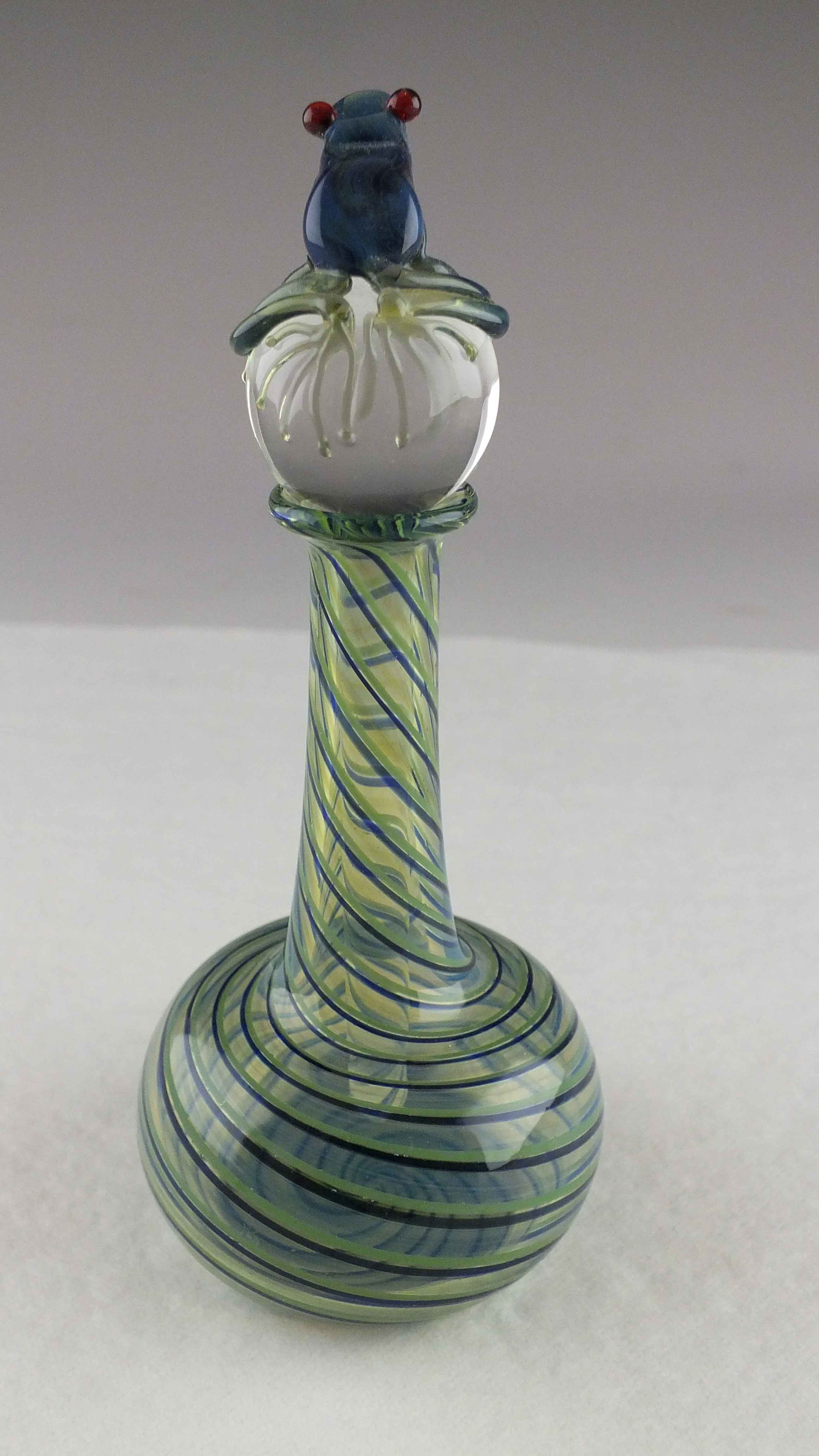 Art Glass "Frog" Perfume Bottle