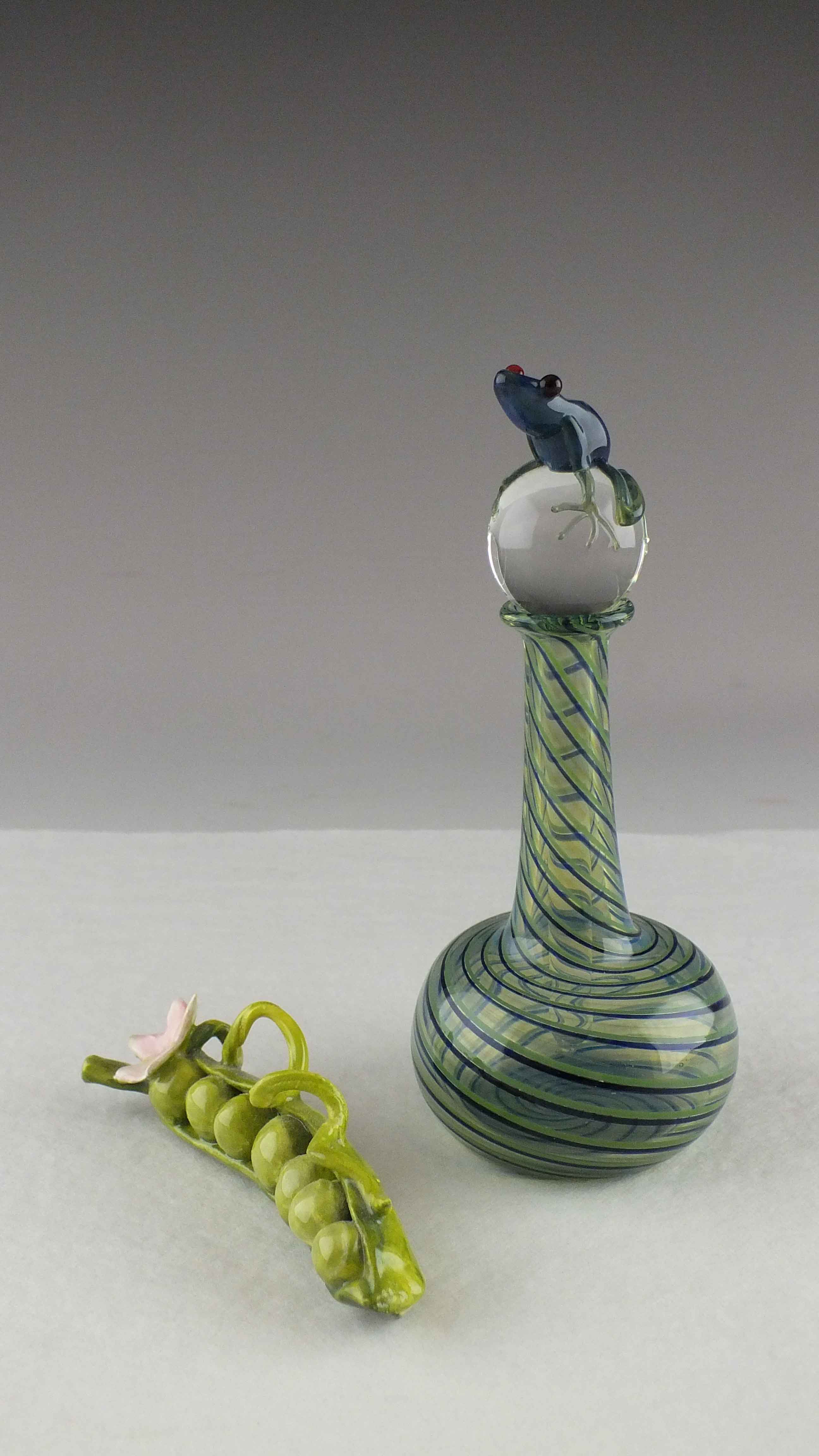 Art Glass "Frog" Perfume Bottle