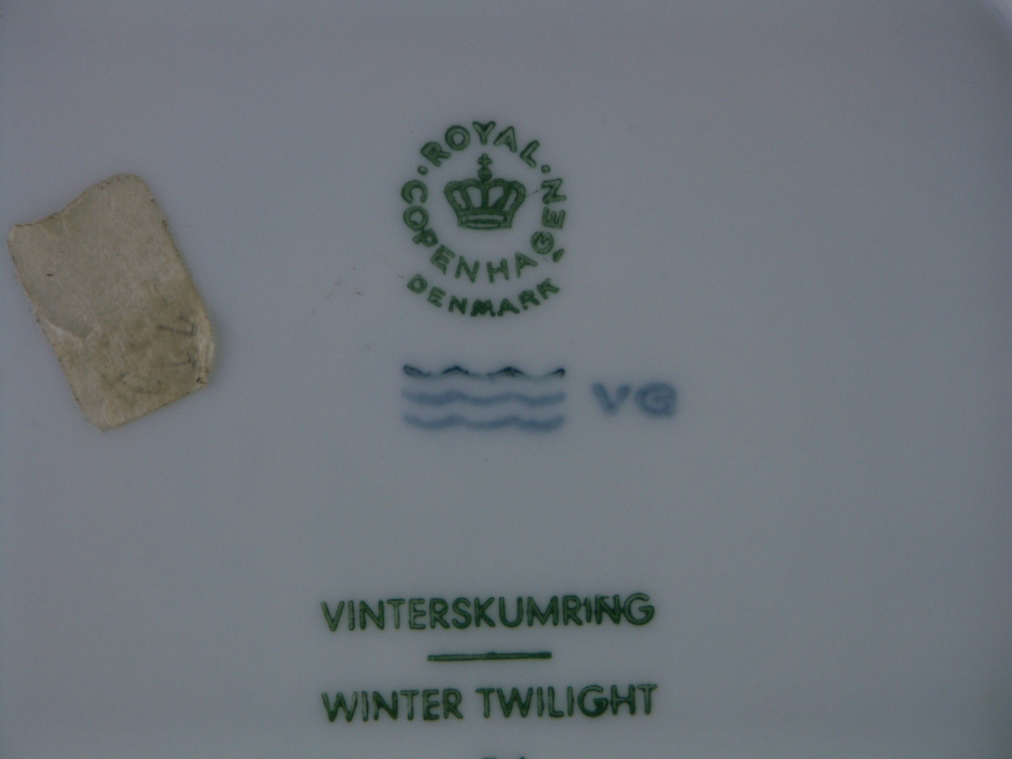 Royal Copenhagen 1974 "Winter Twilight" Collectible Owl Plate