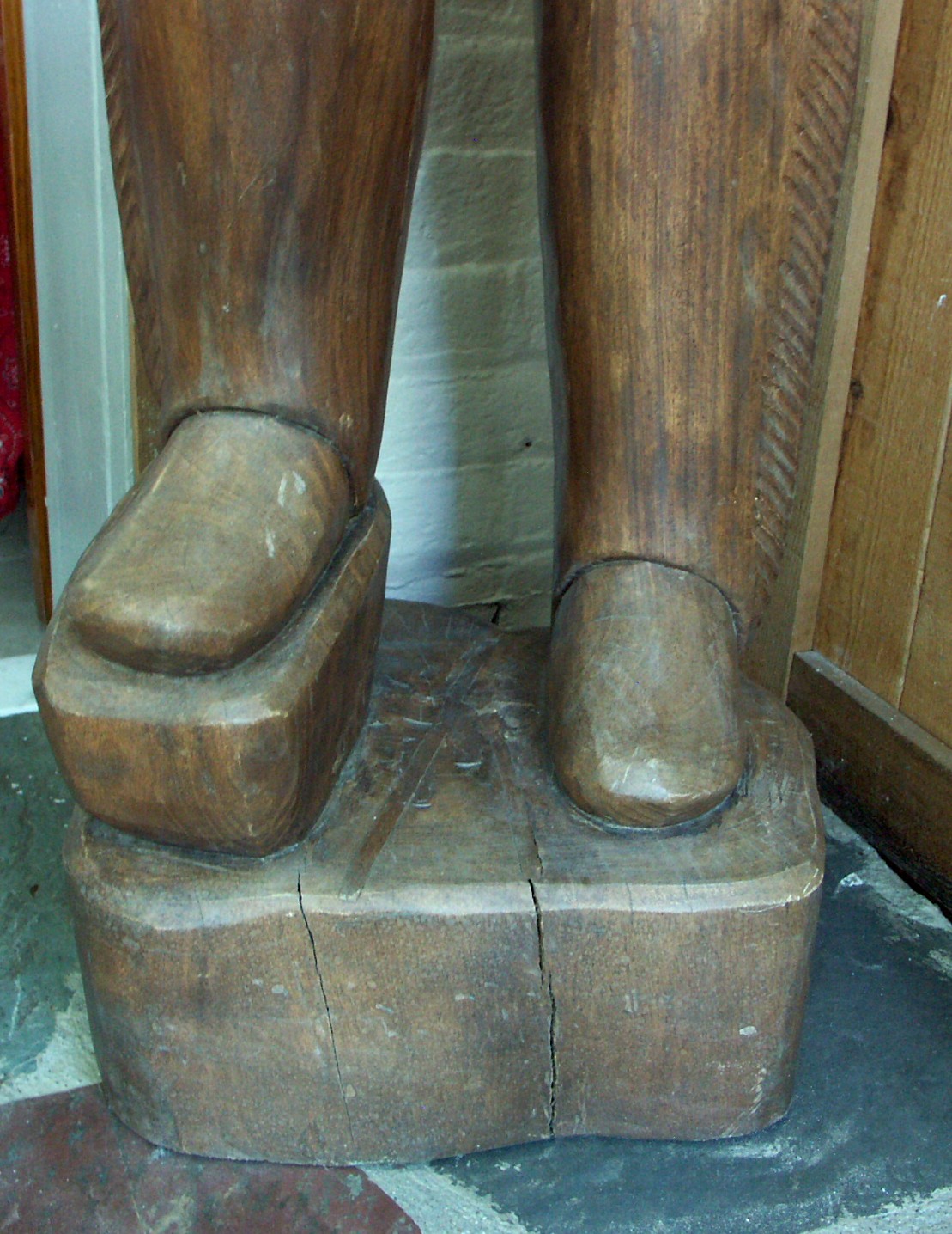 6' Antique Carved Wood Cigar Store Indian