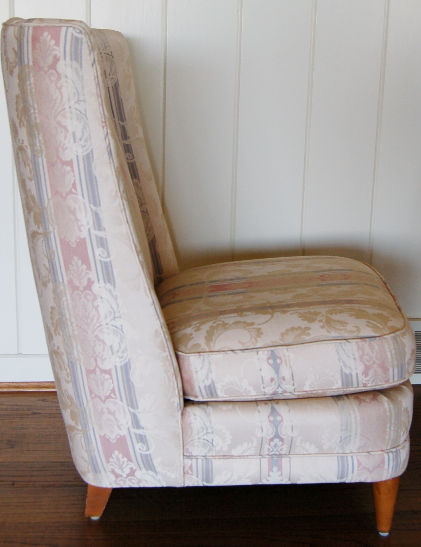 Pair of High-back Paul Laszlo Slipper Chairs 