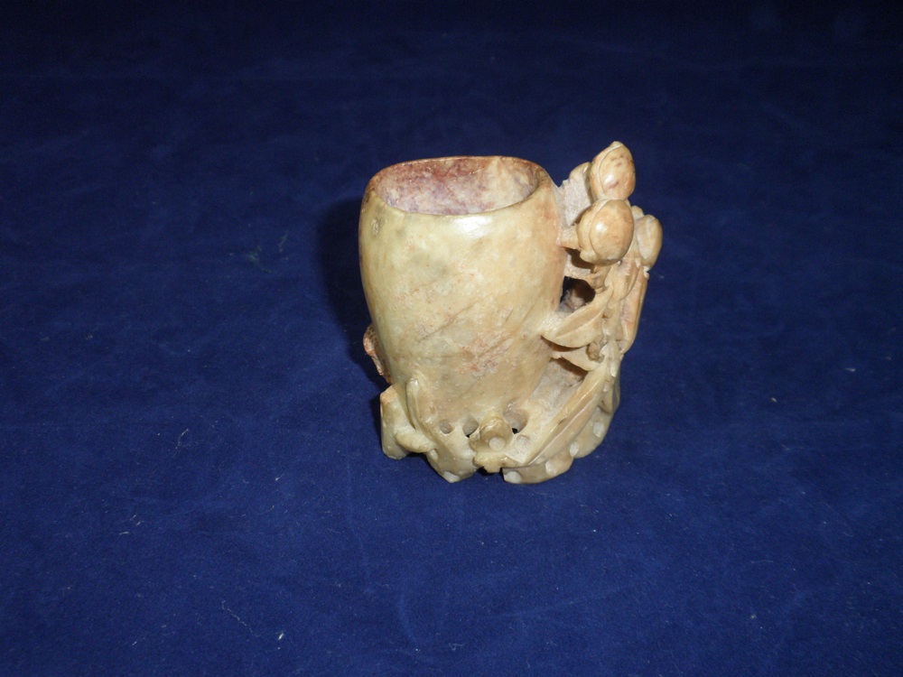 Soap Stone Hand Carved Holder Vessel