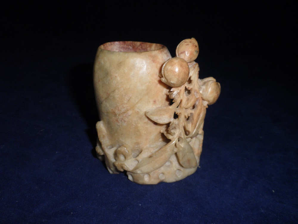 Soap Stone Hand Carved Holder Vessel