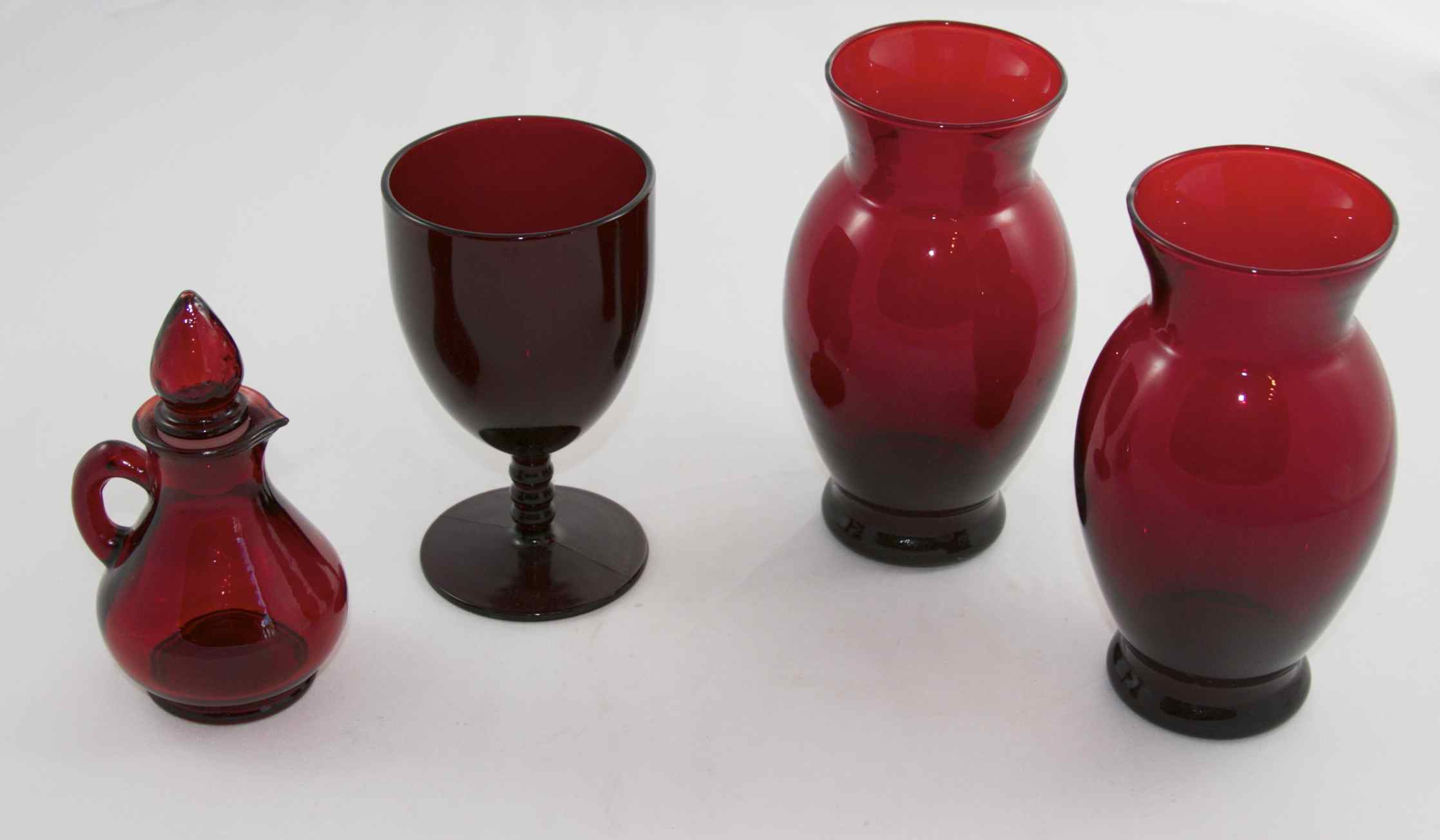 Lot of Vintage Red Glass