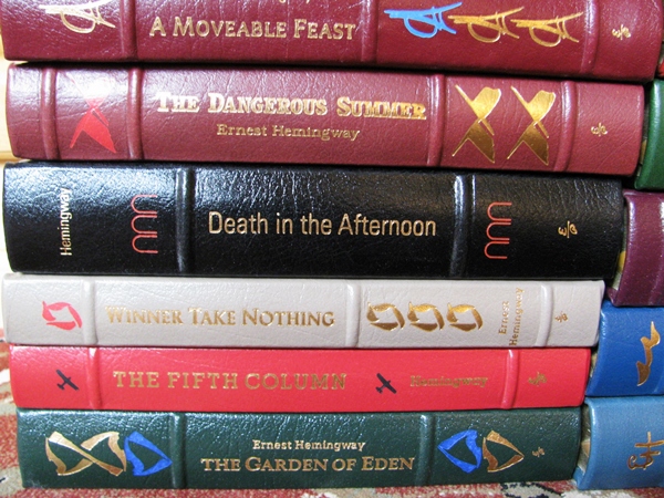 Easton Press Leather Books by Hemingway