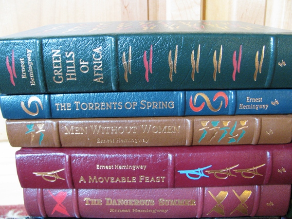 Easton Press Leather Books by Hemingway
