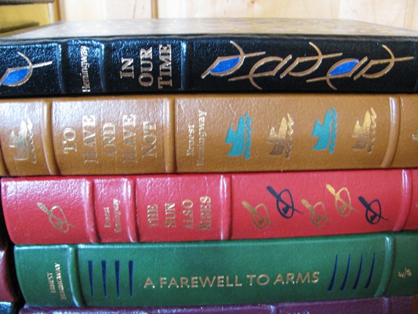 Easton Press Leather Books by Hemingway