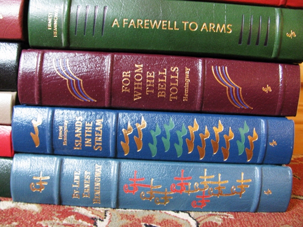 Easton Press Leather Books by Hemingway