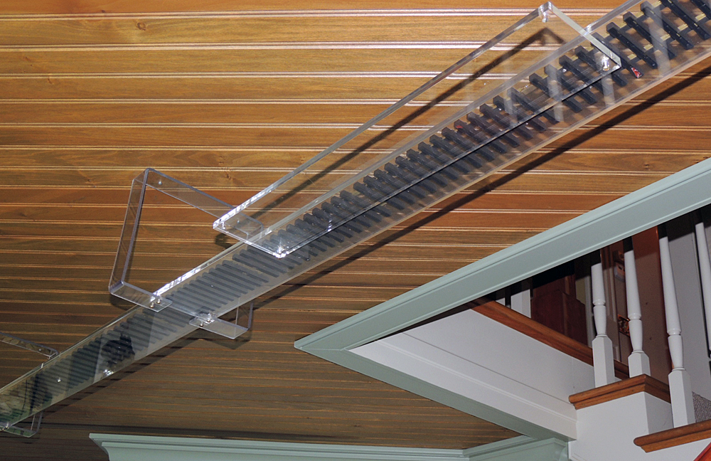 Acrylic Suspended Track System for Garden Scale Train