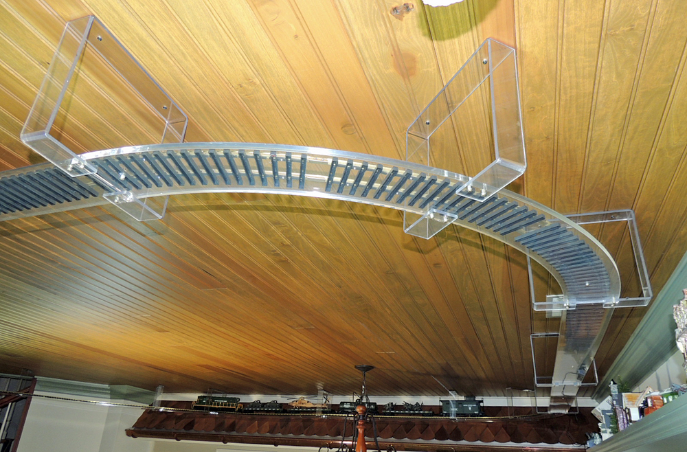 Acrylic Suspended Track System for Garden Scale Train
