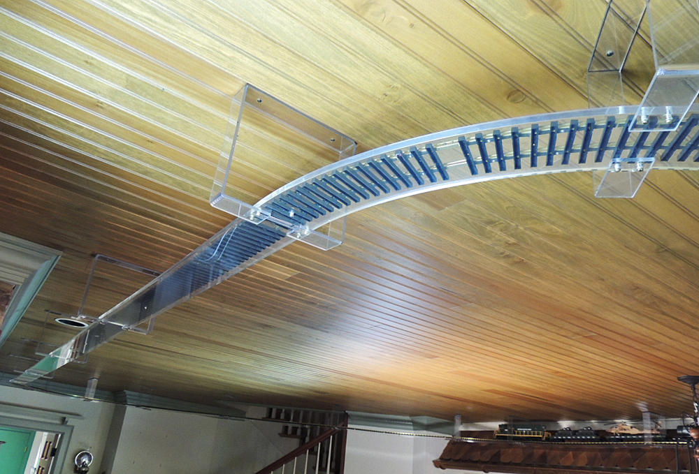 Acrylic Suspended Track System for Garden Scale Train