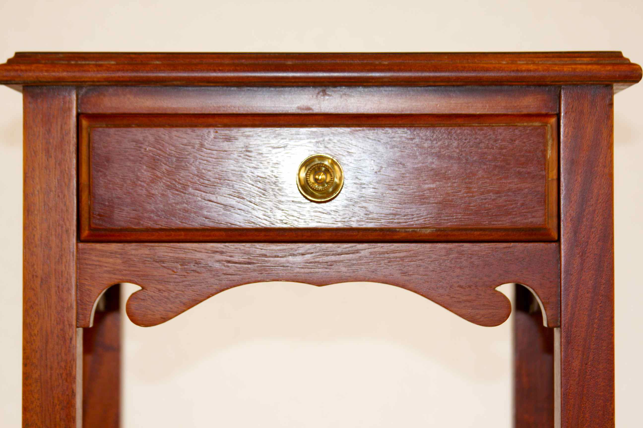 Vintage Hardwood End Table