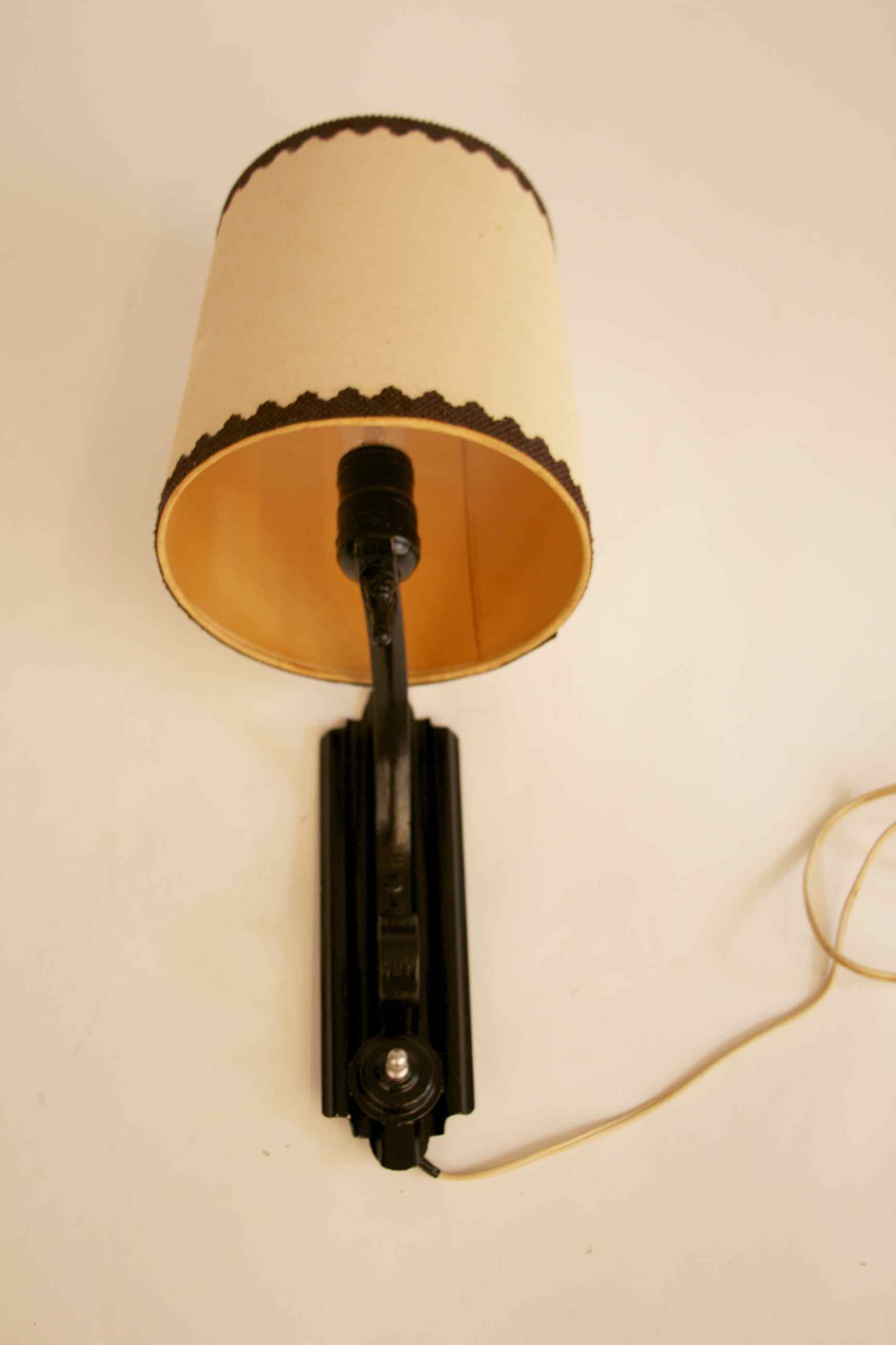 Vintage Black Metal Wall Lamp