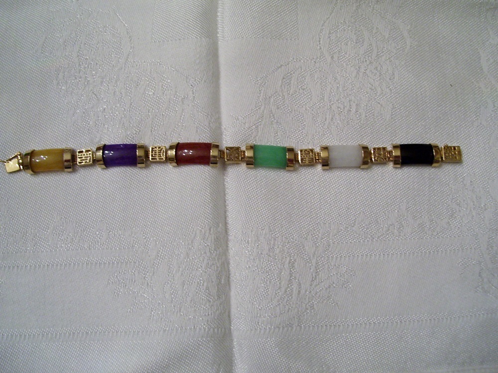 Multi-Colored Natural Stone Bracelet