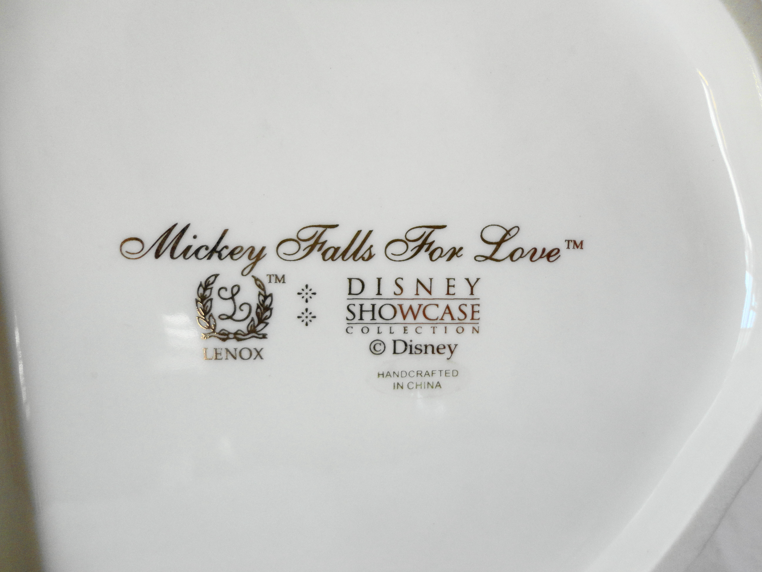 Lenox Disney "Mickey Falls For Love" Figurine