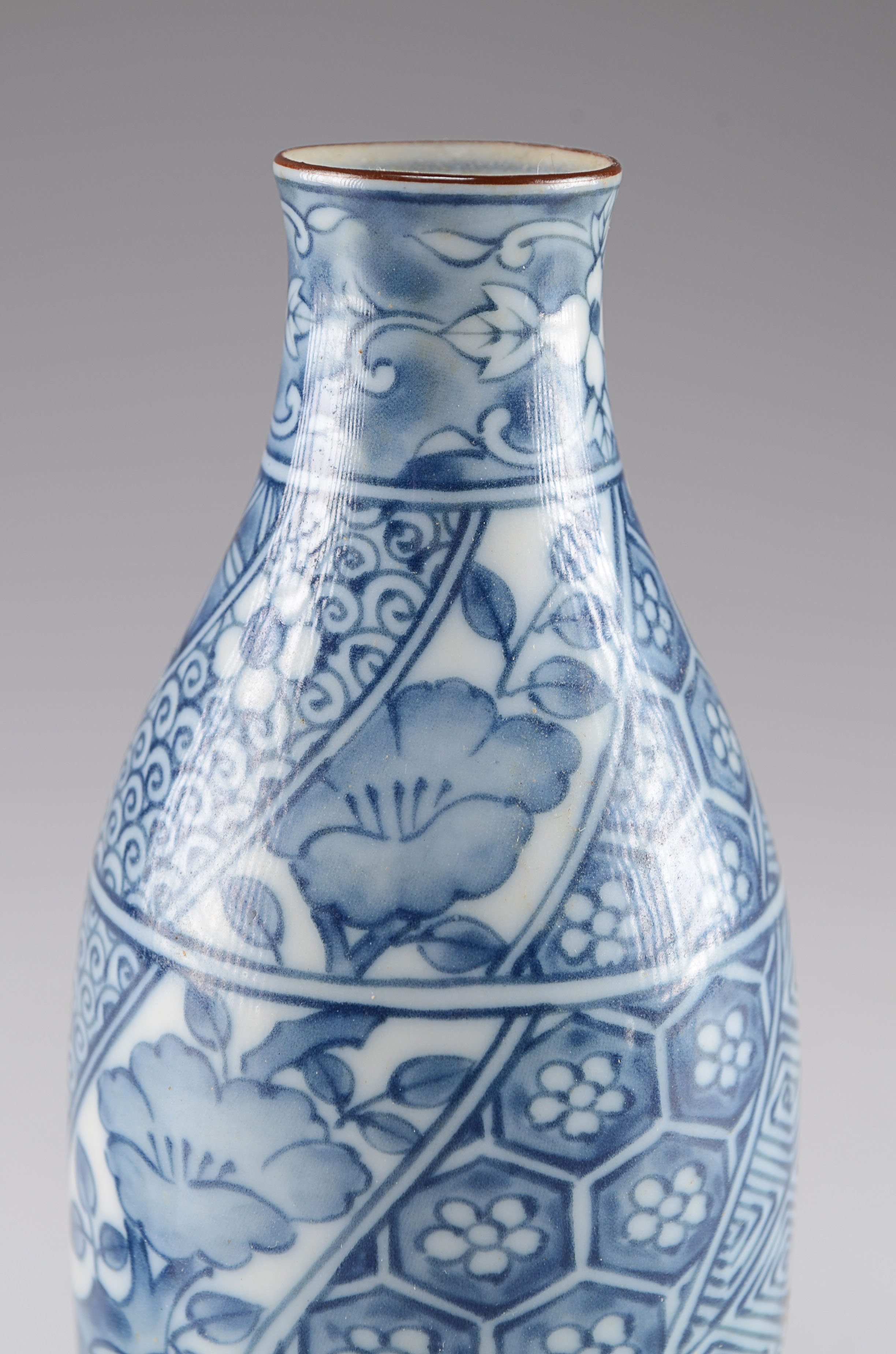 Antique Porcelain Sake Cup and Carafe