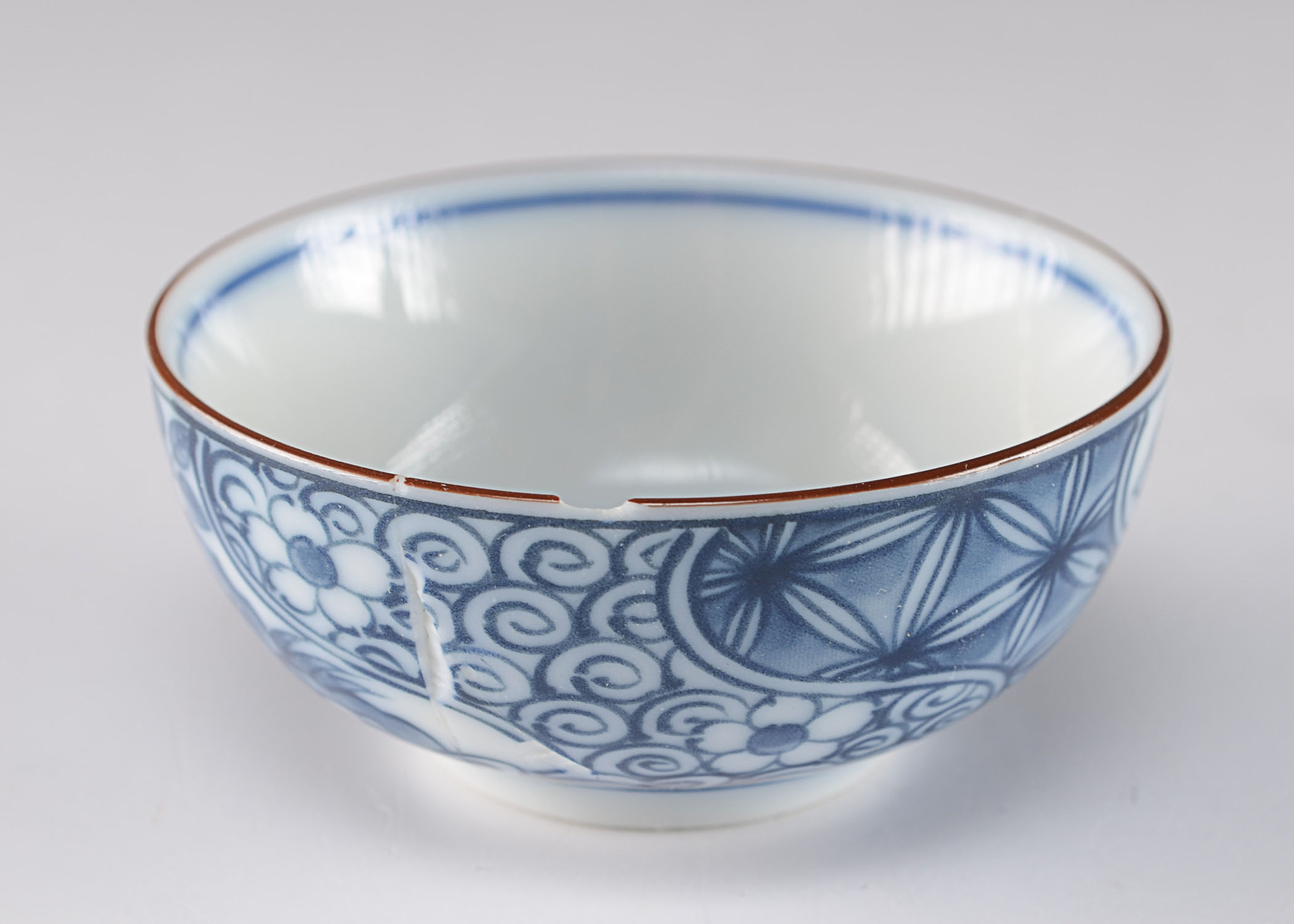 Antique Porcelain Sake Cup and Carafe