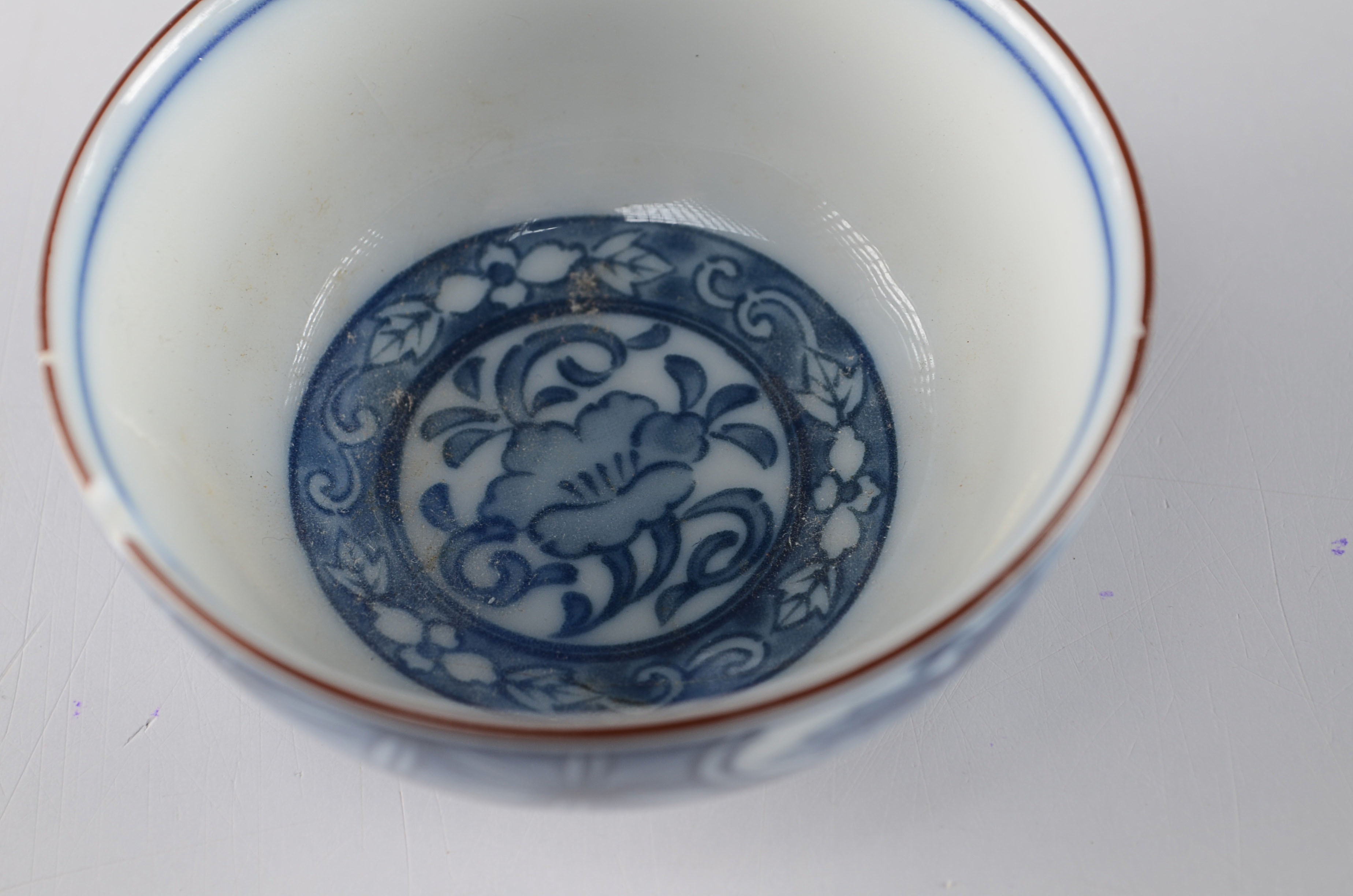 Antique Porcelain Sake Cup and Carafe