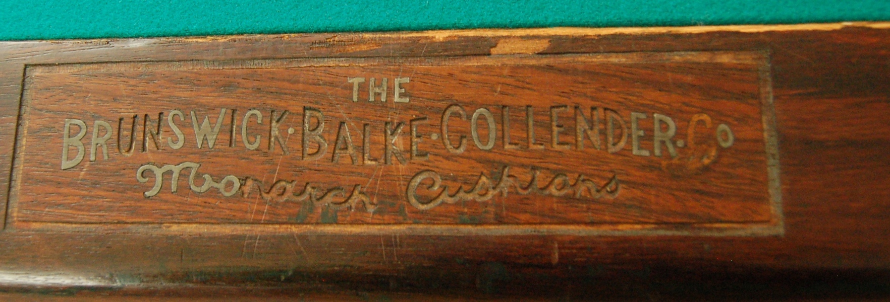 Brunswick-Balke-Collender "Monarch Cushions" Pool Table