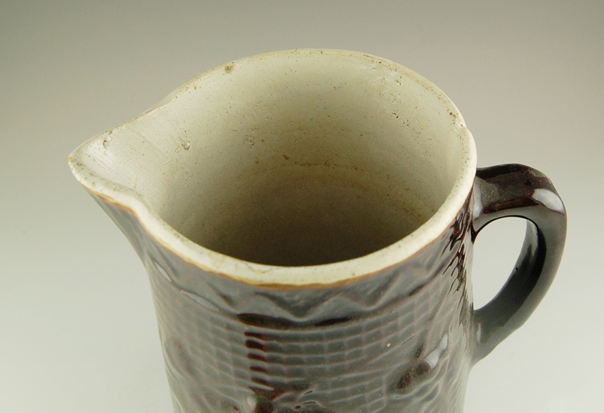 Victorian Brown Glazed Stoneware Pitcher