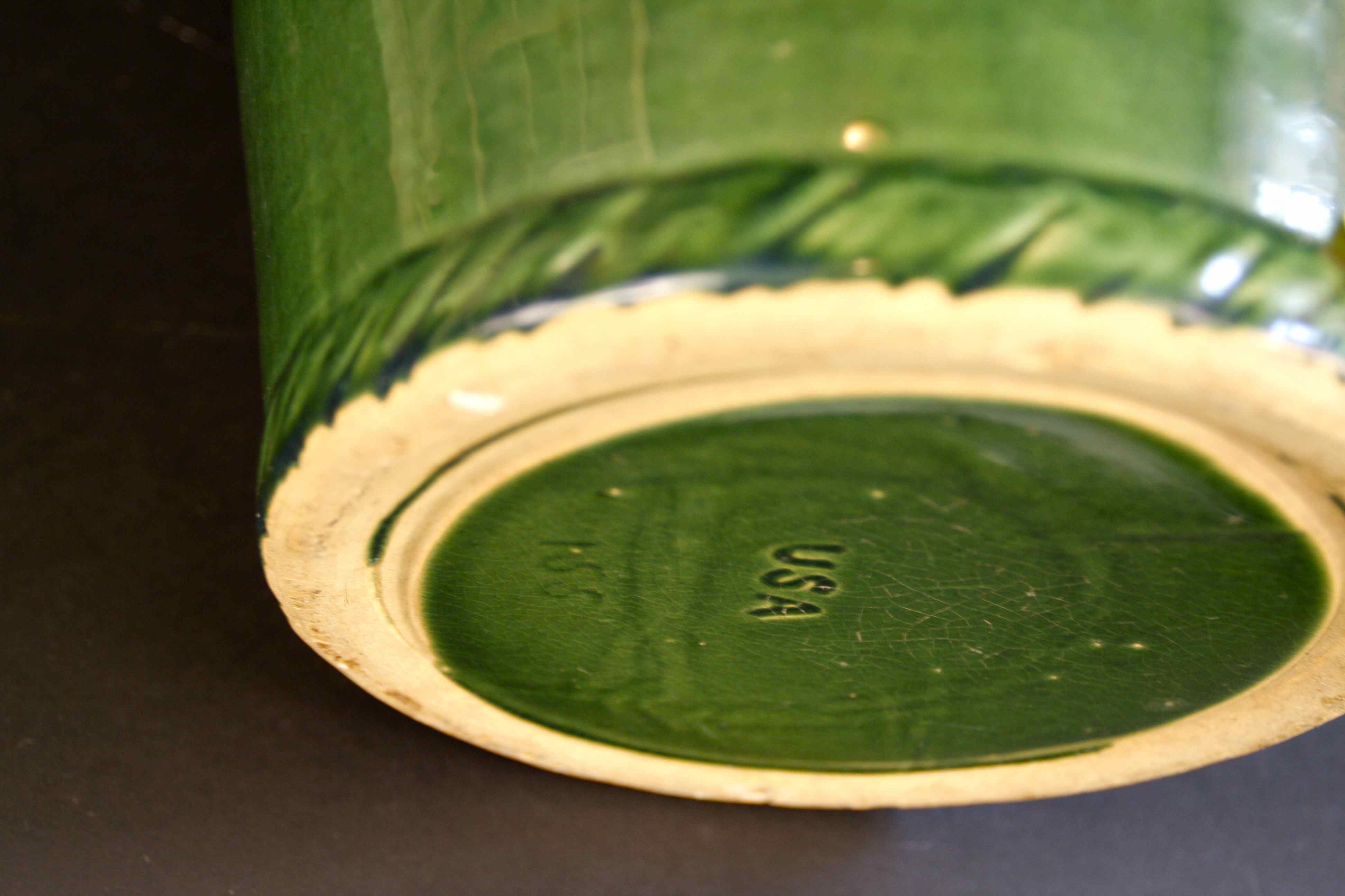 Tall Glazed Ceramic Urn