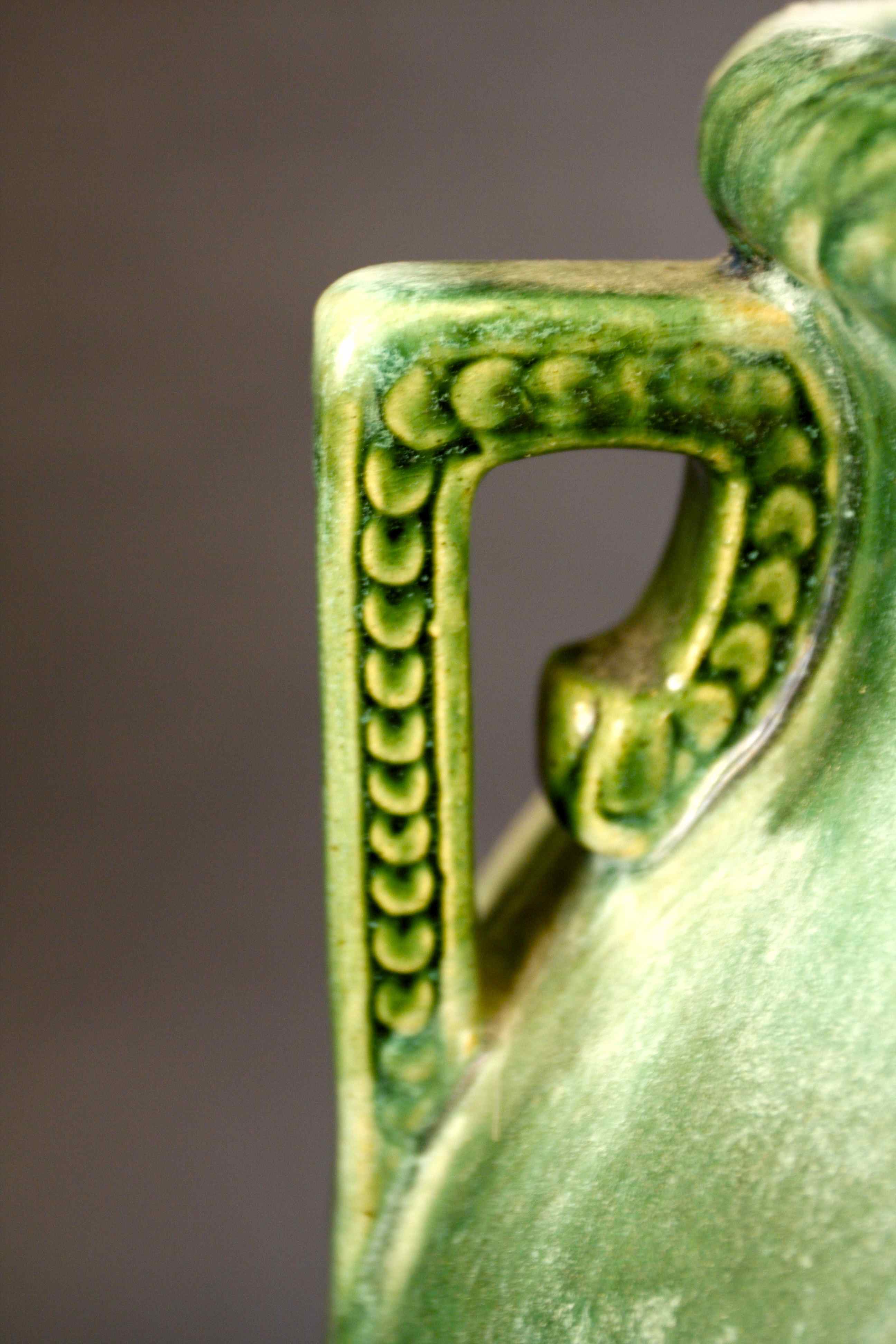 Tall Glazed Ceramic Urn