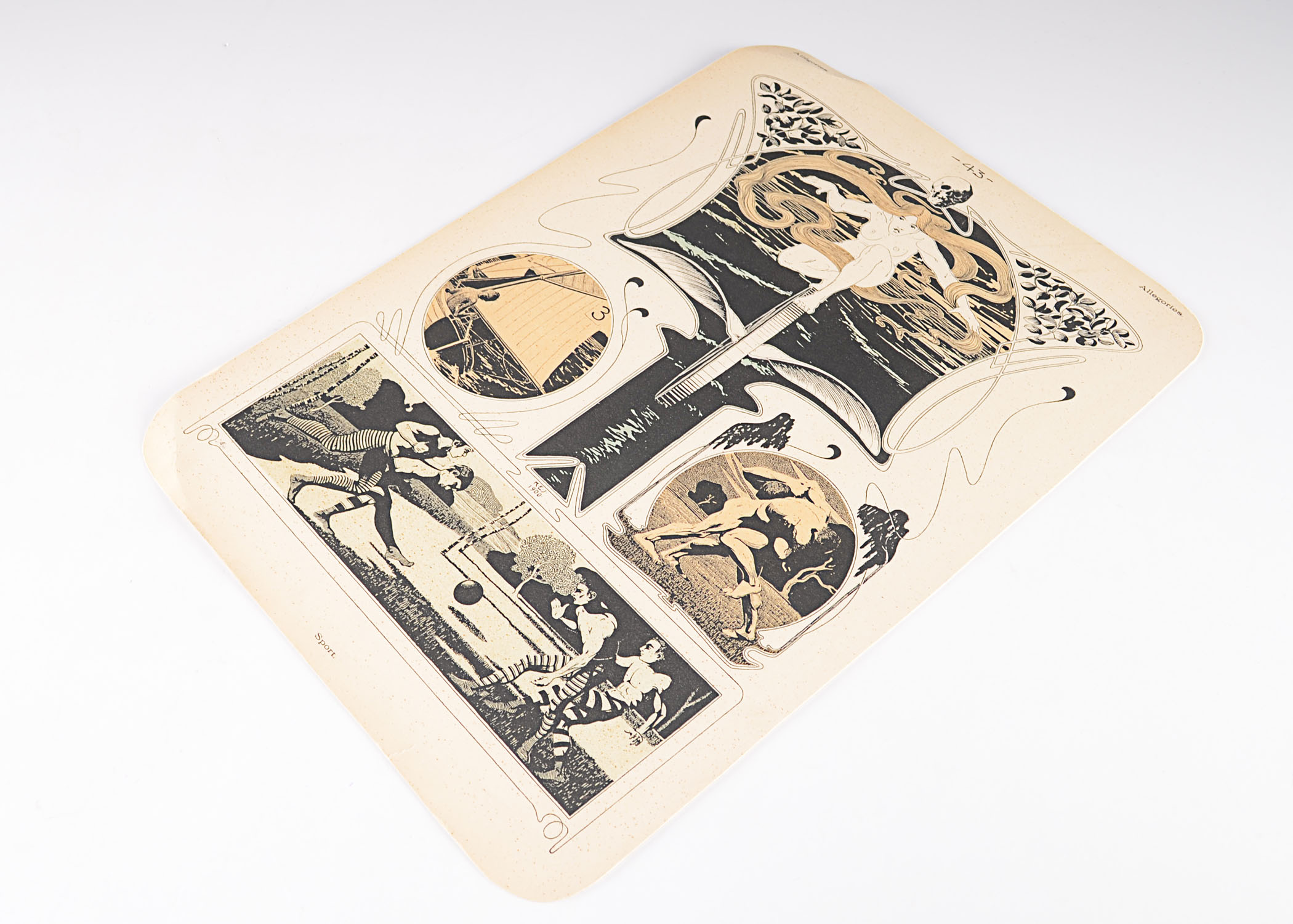 Pairing of Two Antique Chromolithographic Cards