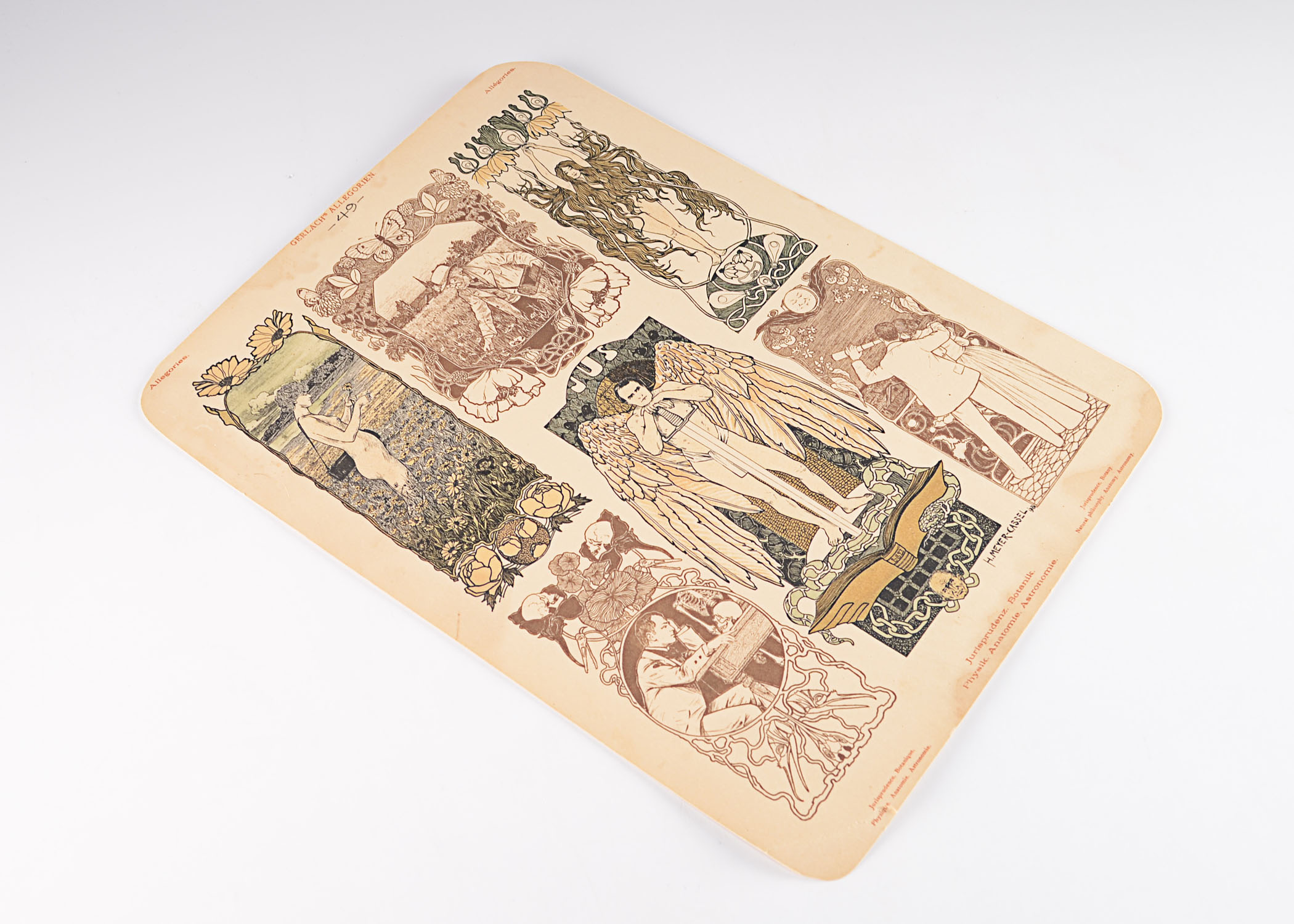 Pairing of Two Antique Chromolithographic Cards