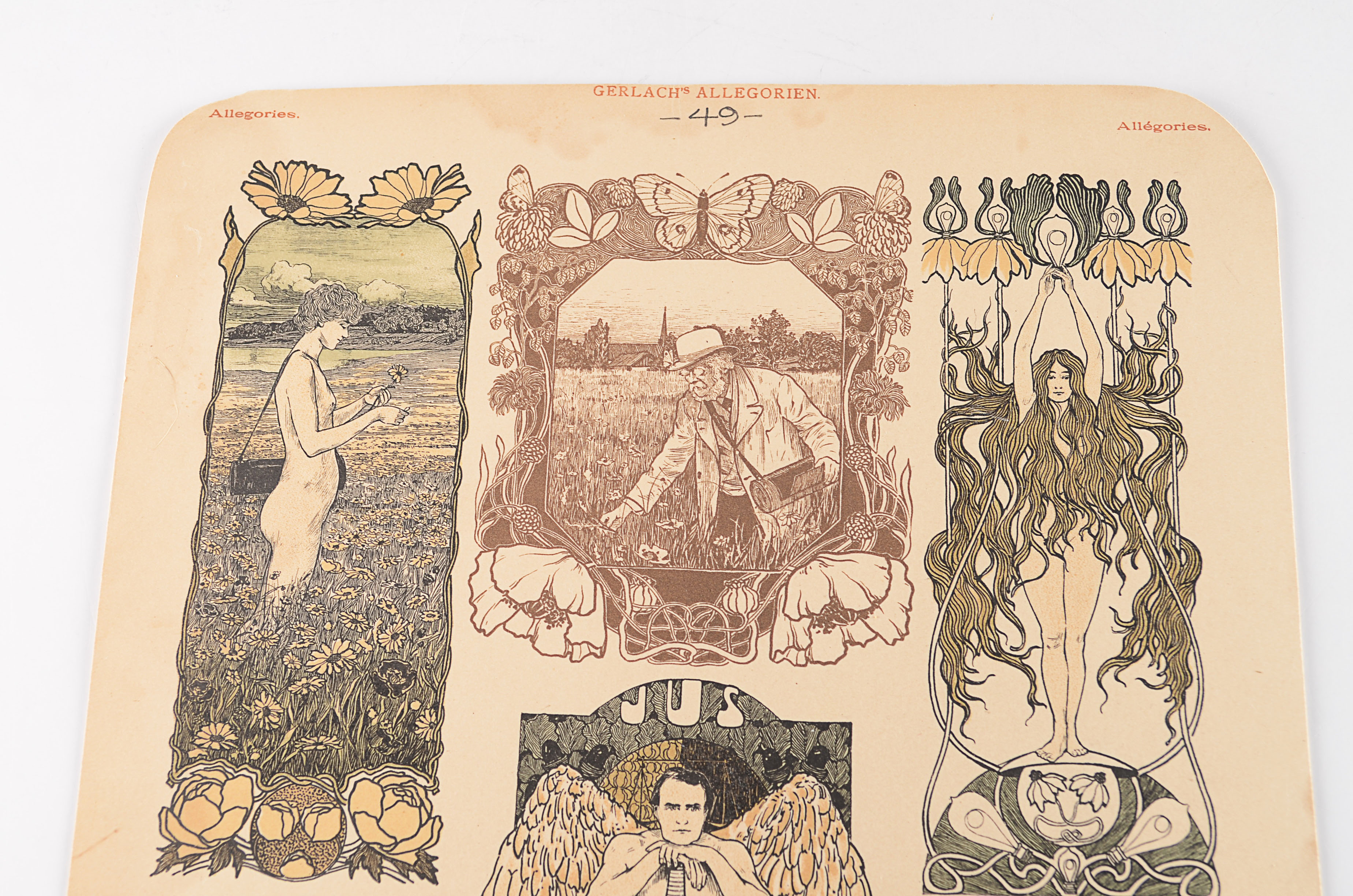 Pairing of Two Antique Chromolithographic Cards