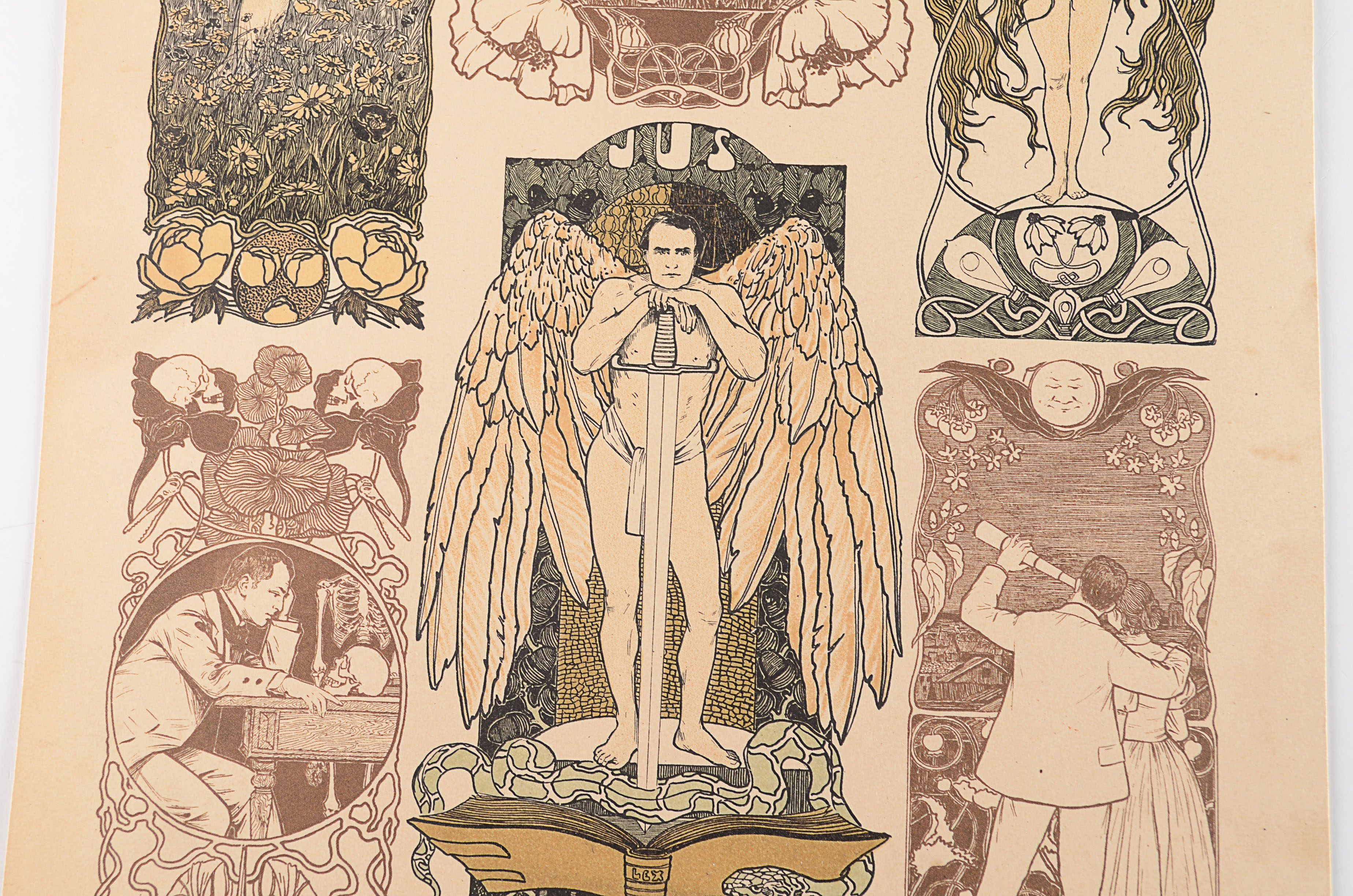 Pairing of Two Antique Chromolithographic Cards