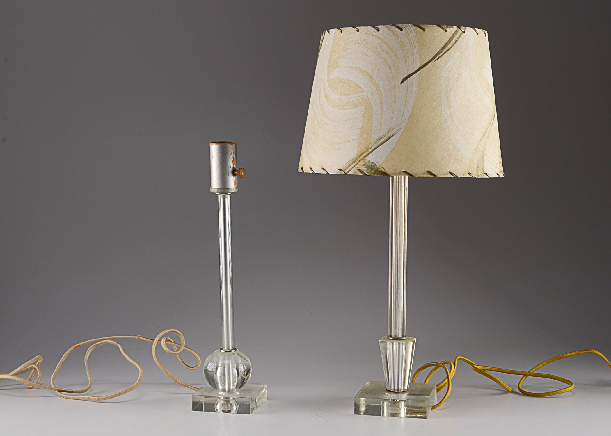 Mid-Century Glass Lamps
