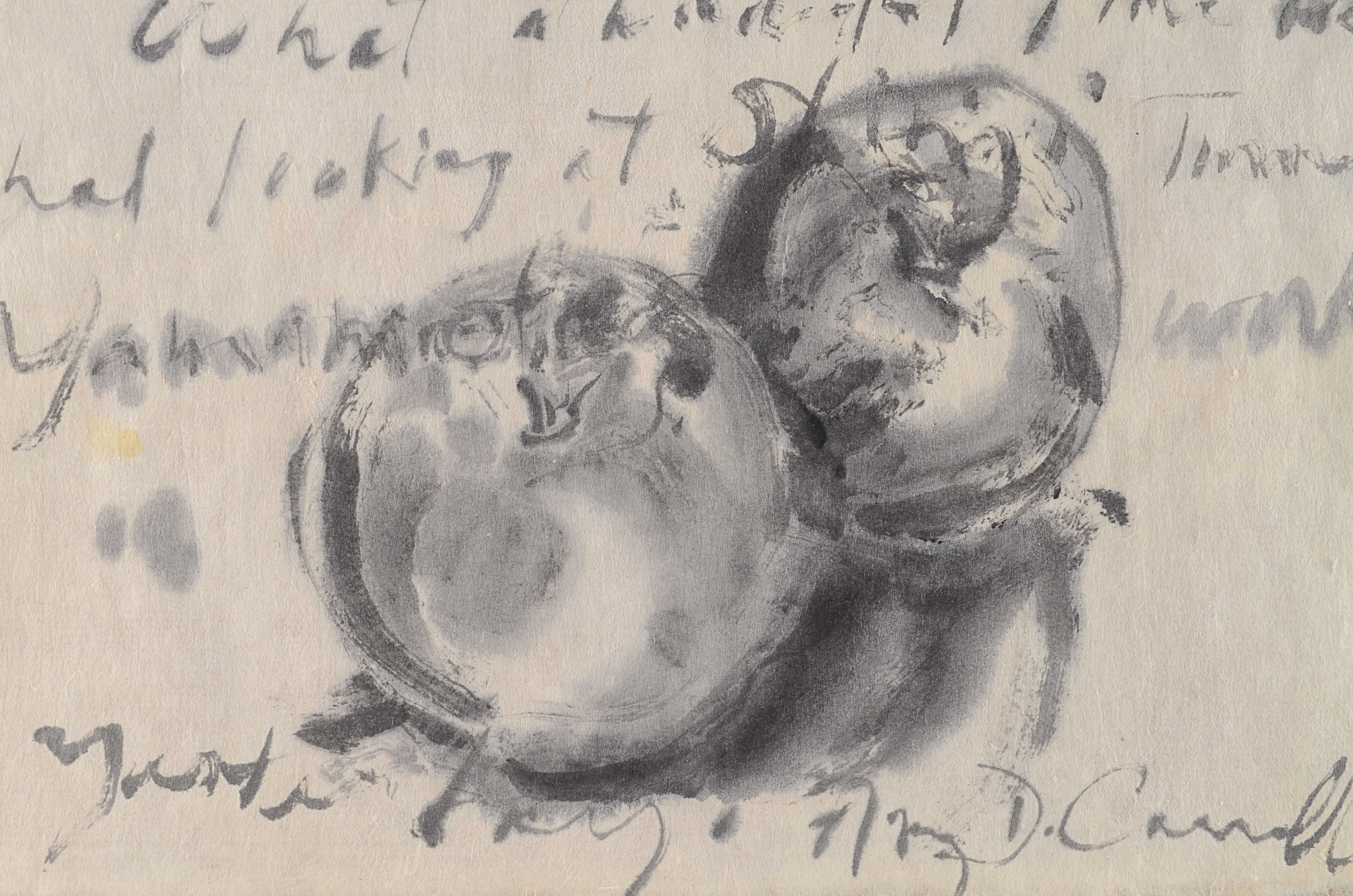 Original Sumi-e Ink on Paper Drawing