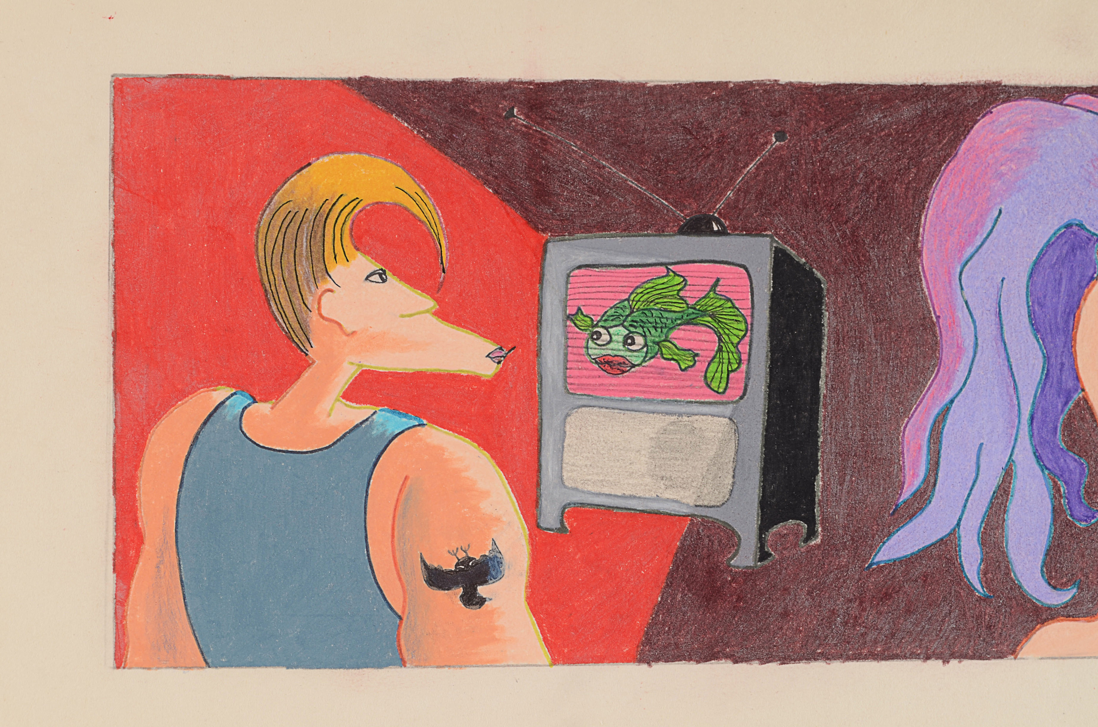 James Duesing Original Colored Pencil on Paper