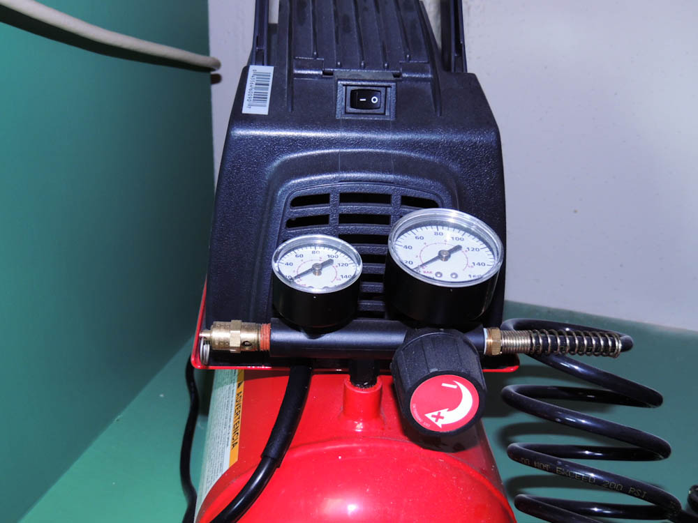 Husky Two Gallon Air Compressor and Bostich Nailer