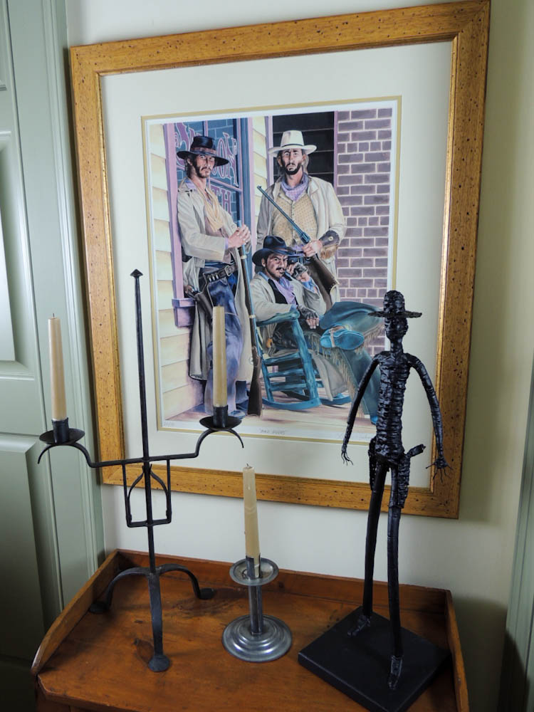 Donald Niehaus Print "Bad Dudes," Metal Cowboy Sculpture and More