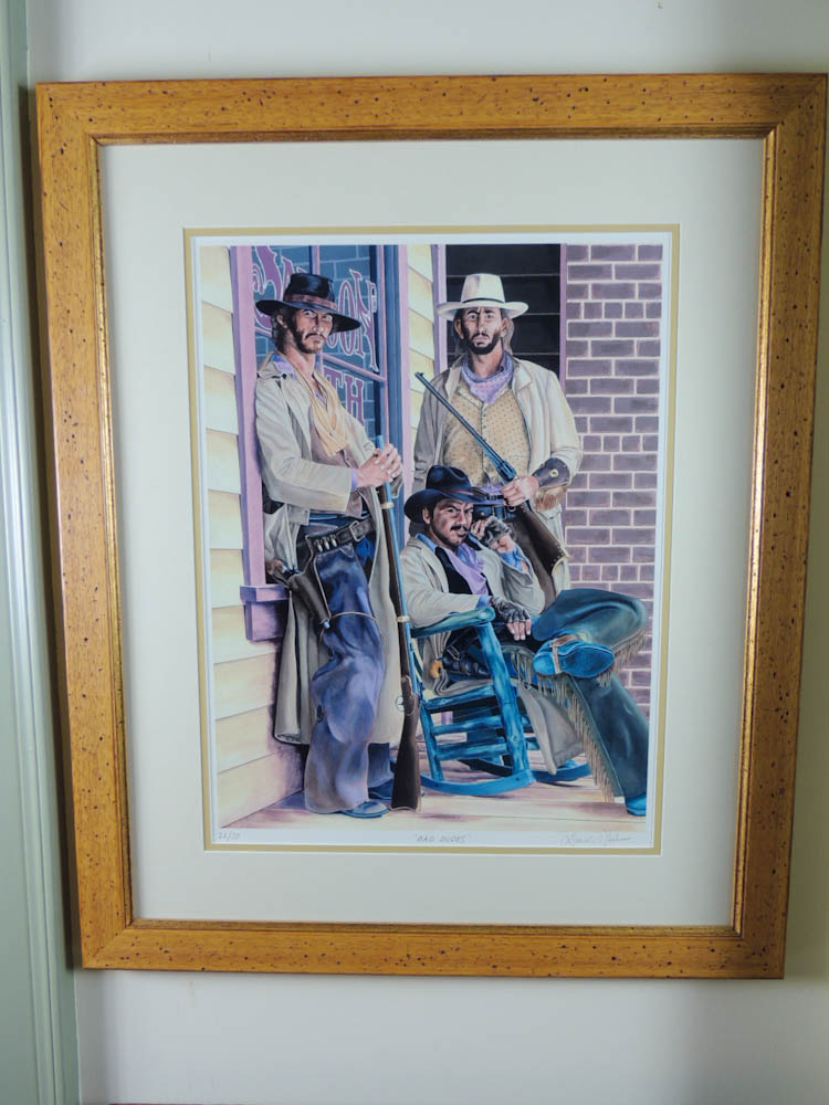 Donald Niehaus Print "Bad Dudes," Metal Cowboy Sculpture and More