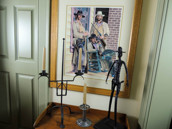 Donald Niehaus Print "Bad Dudes," Metal Cowboy Sculpture and More