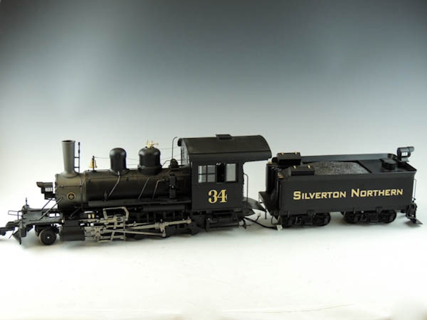 Bachmann Steam Locomotive with Tender, G Scale Train Cars