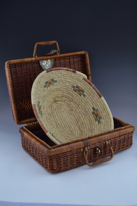 Hand Woven Grass Basket and Picnic Basket