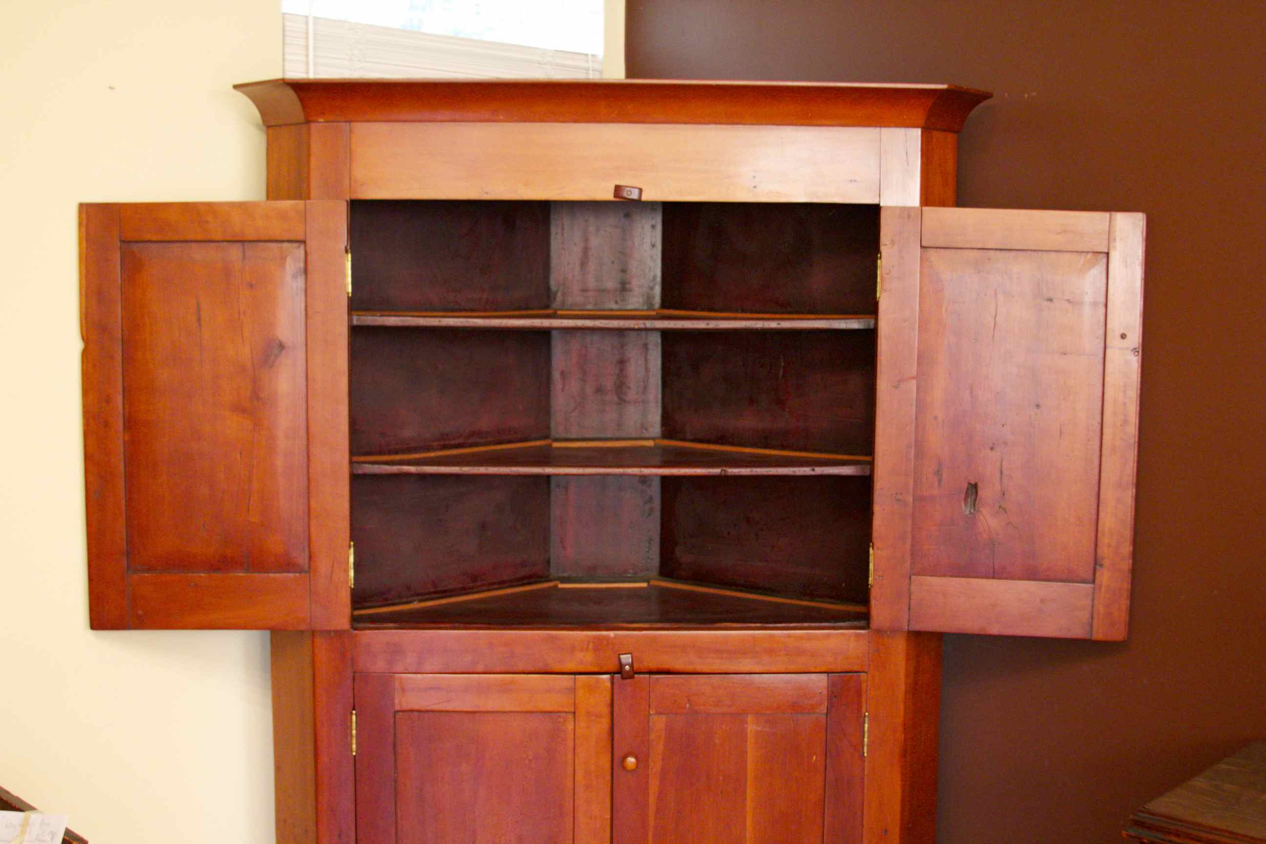19c. Cherry Corner Cupboard