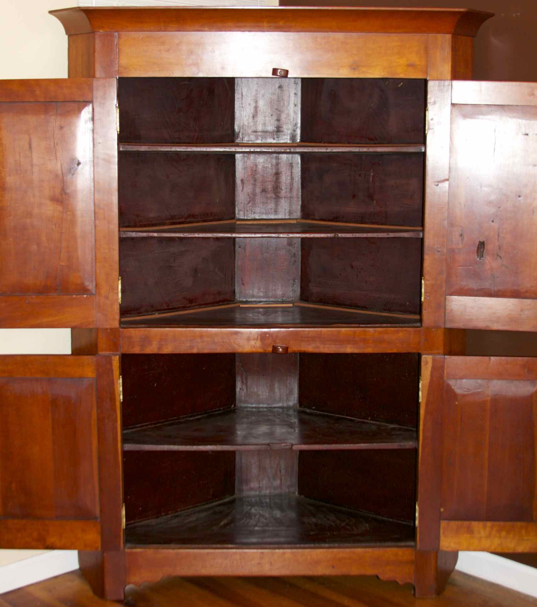 19c. Cherry Corner Cupboard