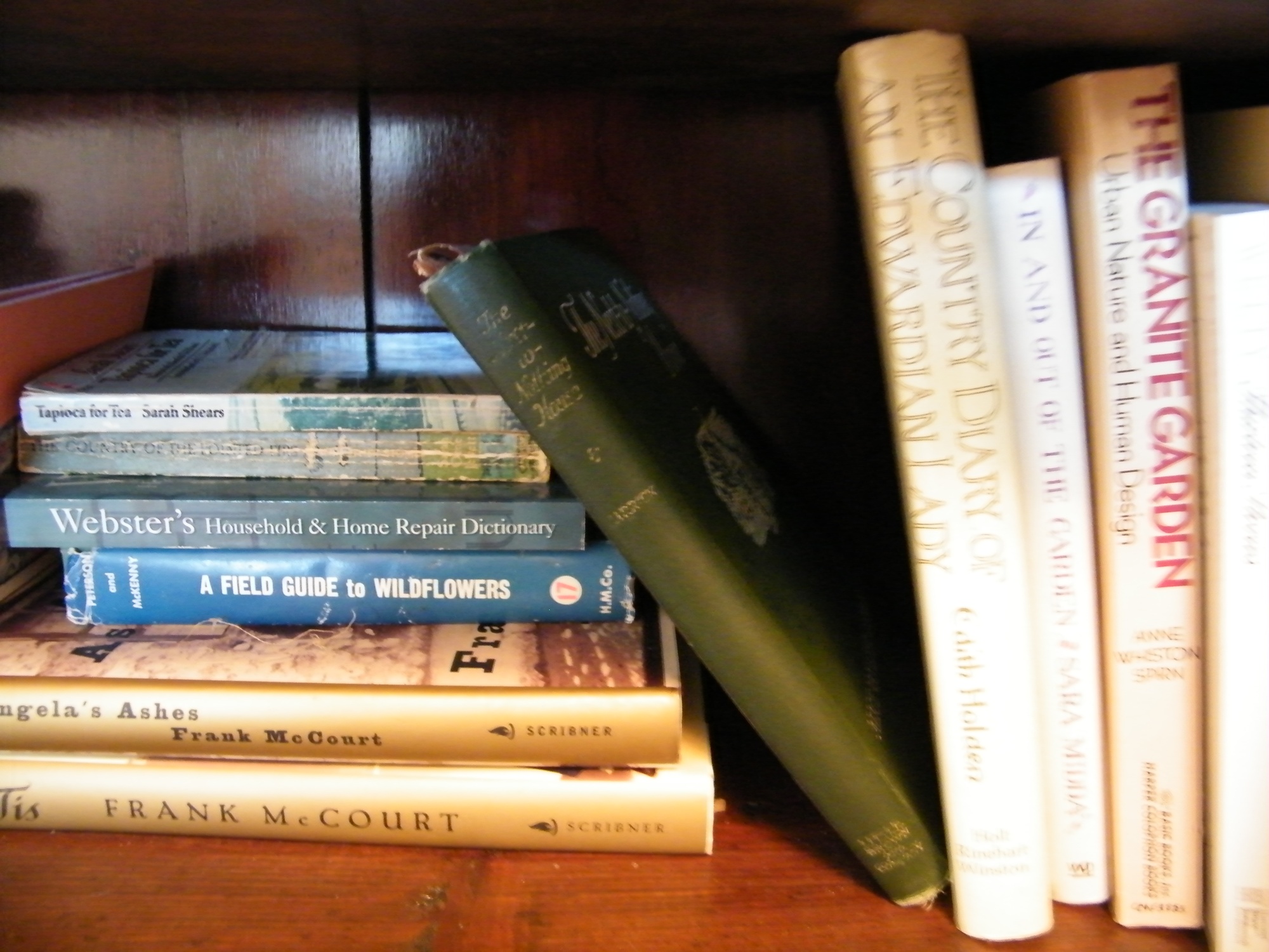 Two Shelves of Vintage, Tasha Tudor, and Modern Books