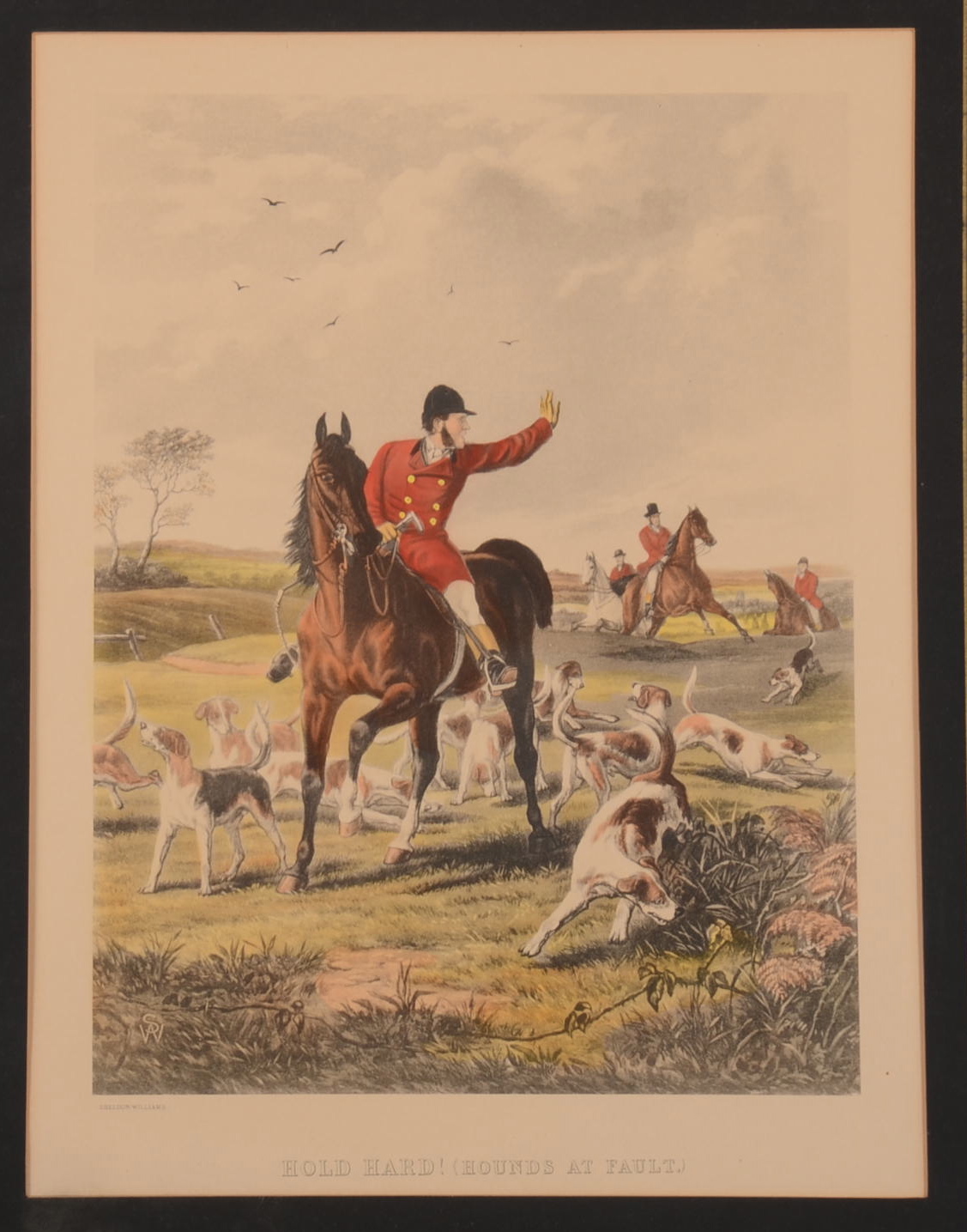 Vintage Color-Enhanced Restrike Framed Etching