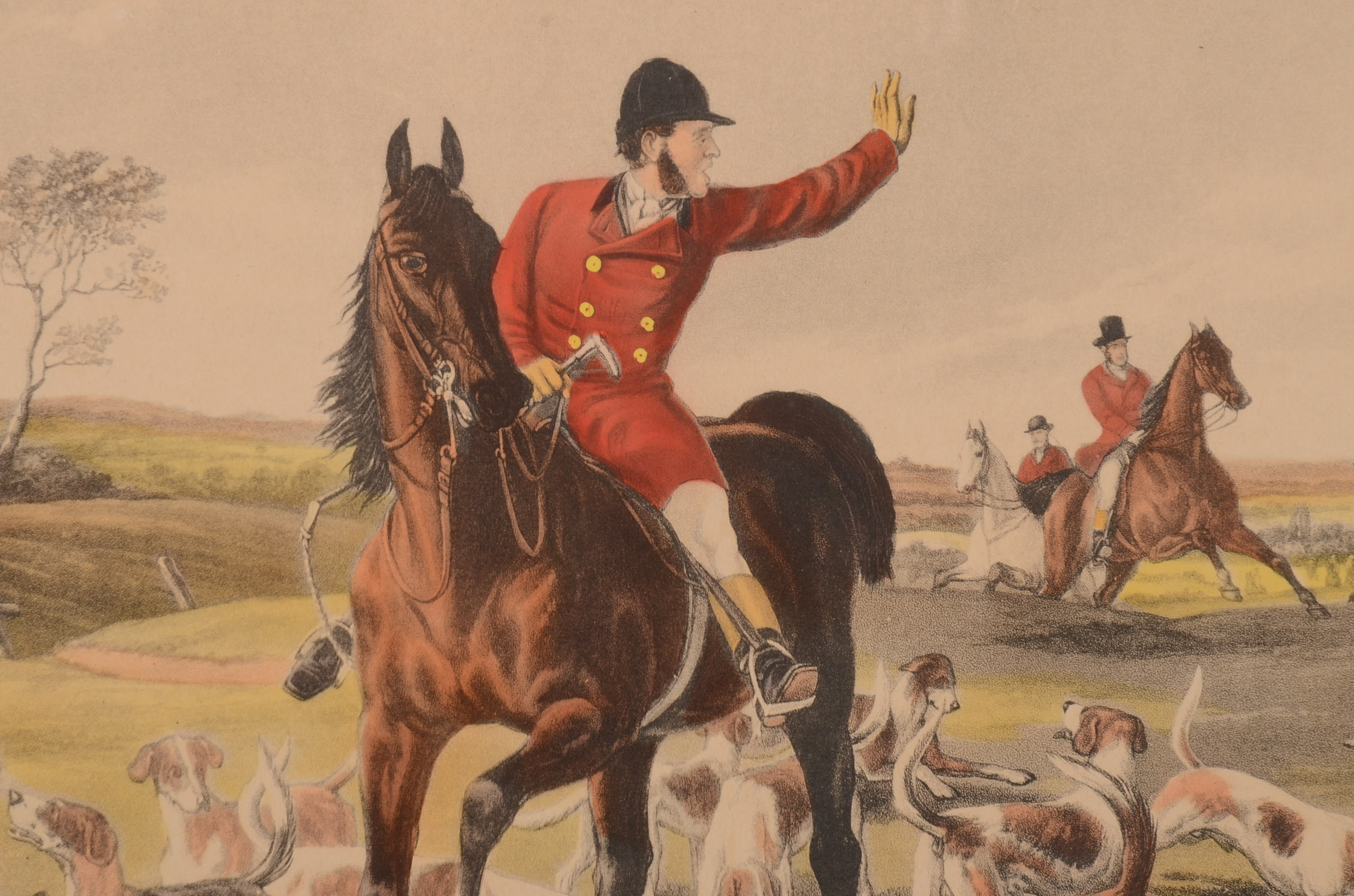 Vintage Color-Enhanced Restrike Framed Etching