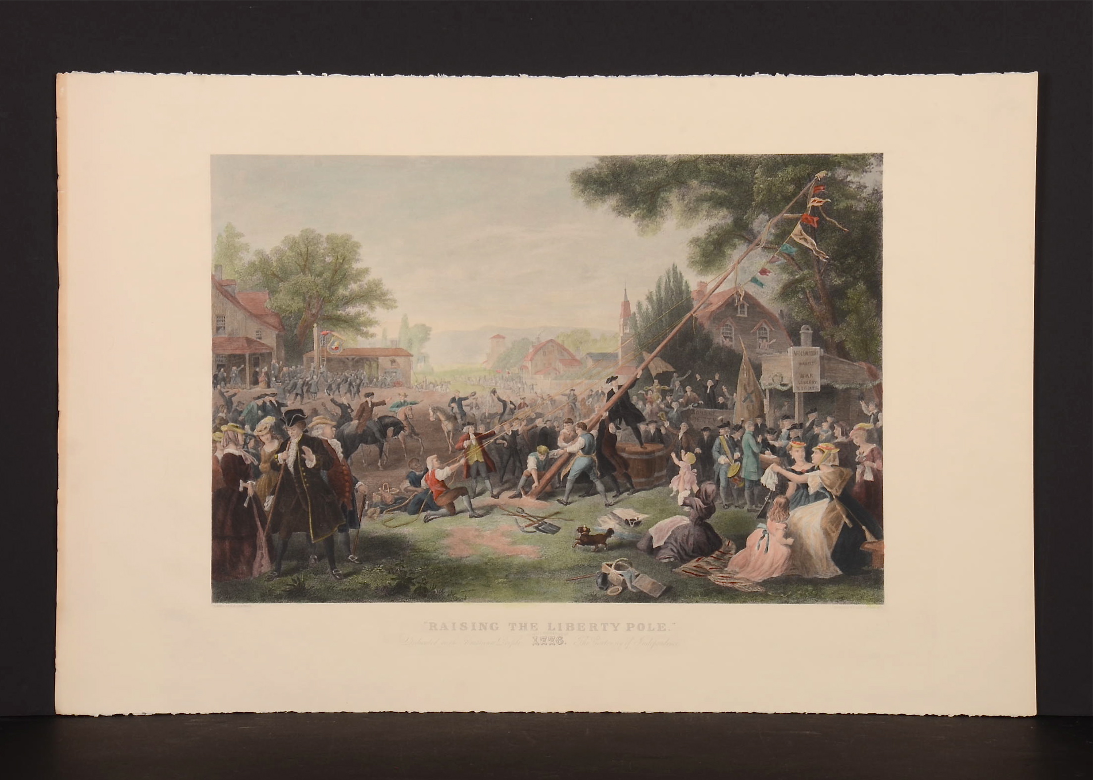 "Raising the Liberty Pole" Centenary Engraving