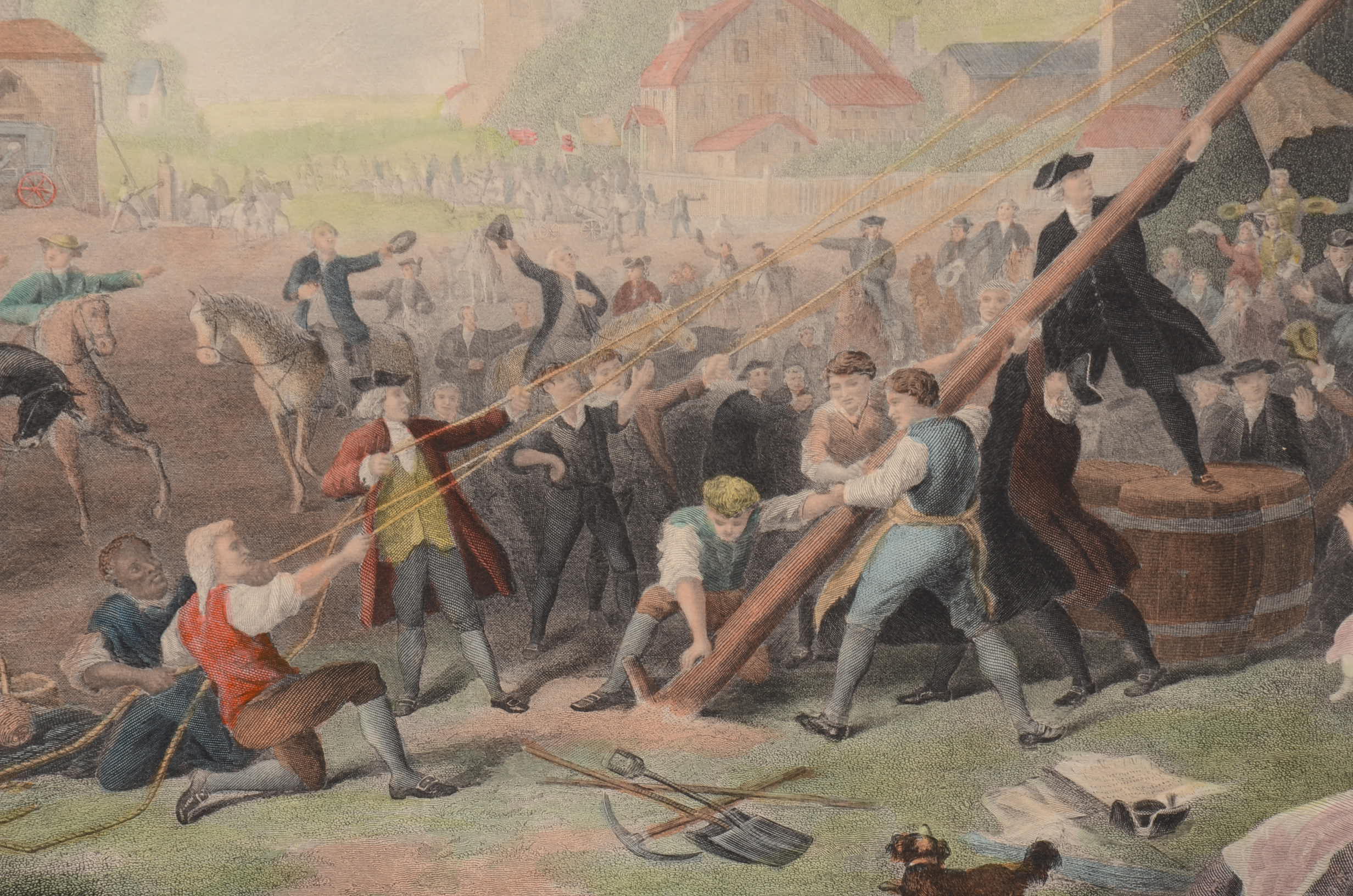 "Raising the Liberty Pole" Centenary Engraving